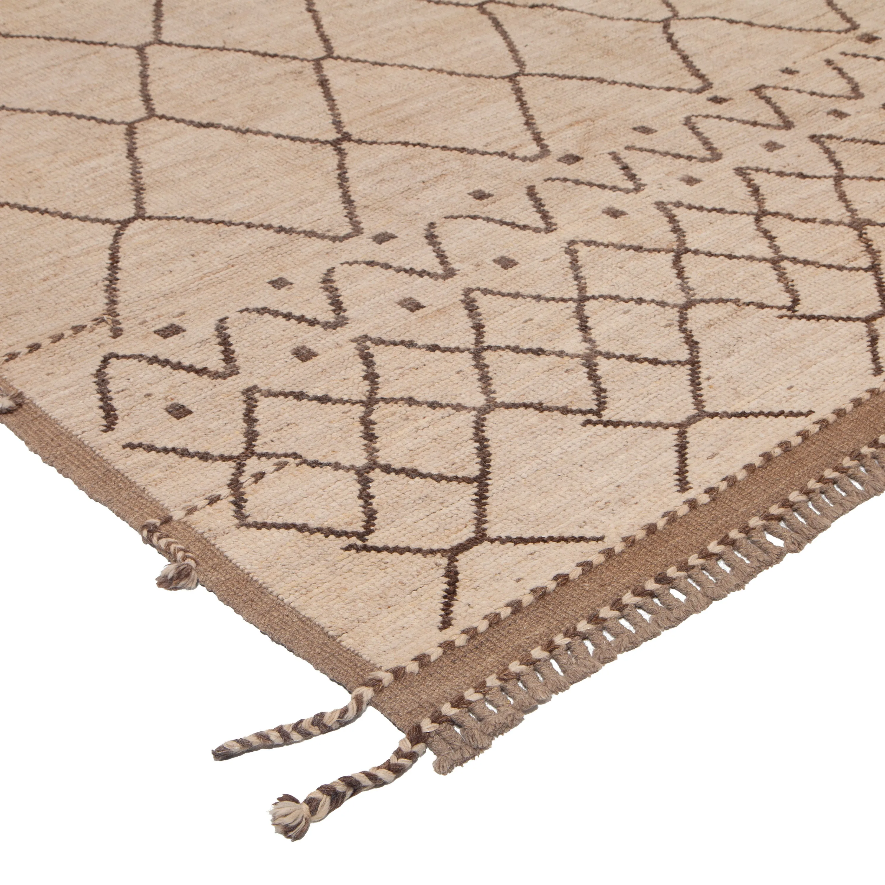 Brown Modern Wool Rug - 10'4'' x 14'3''