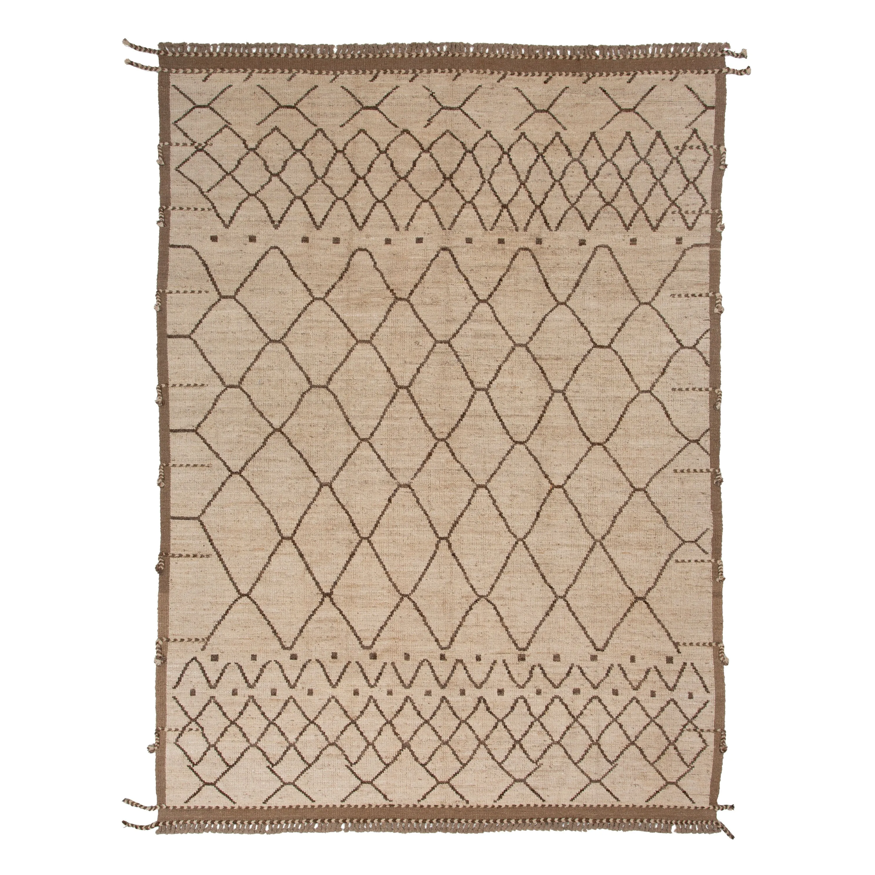Brown Modern Wool Rug - 10'4'' x 14'3''
