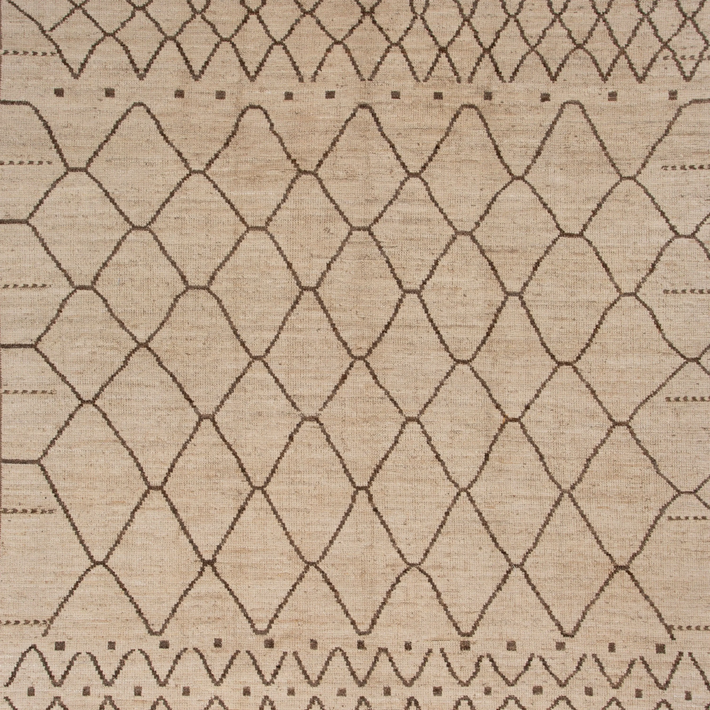 Brown Modern Wool Rug - 10'4'' x 14'3''