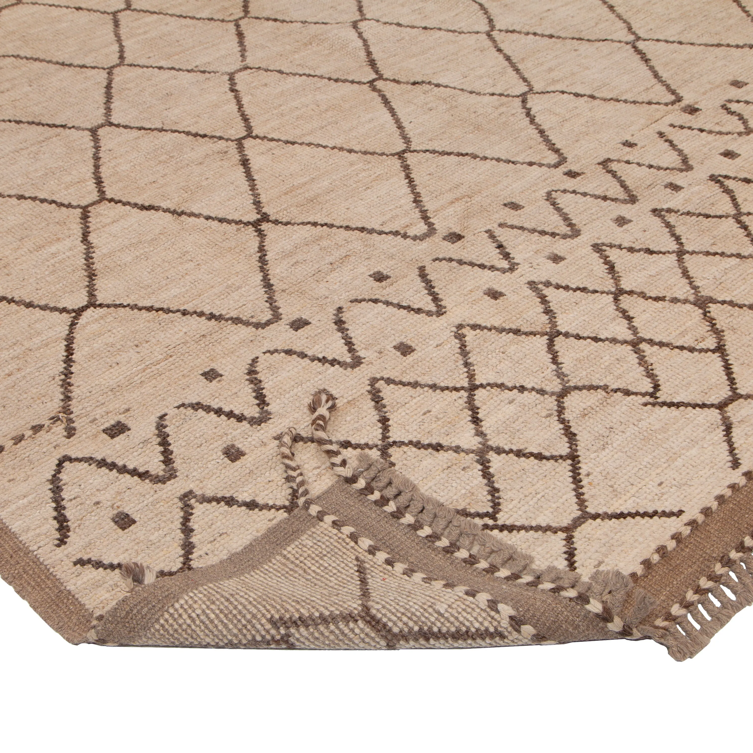Brown Modern Wool Rug - 10'4'' x 14'3''
