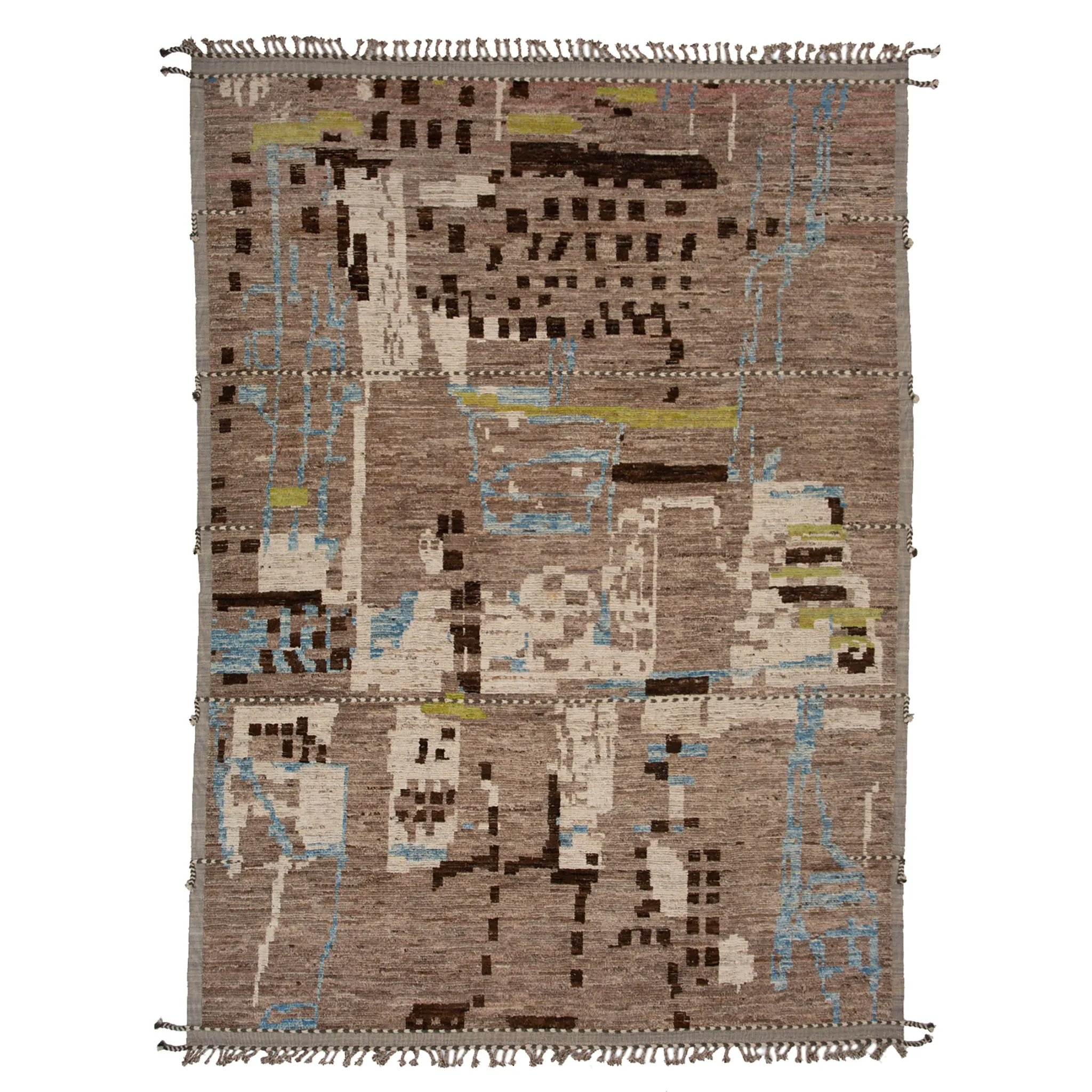 Brown Modern Wool Rug - 10'5'' x 14'3''