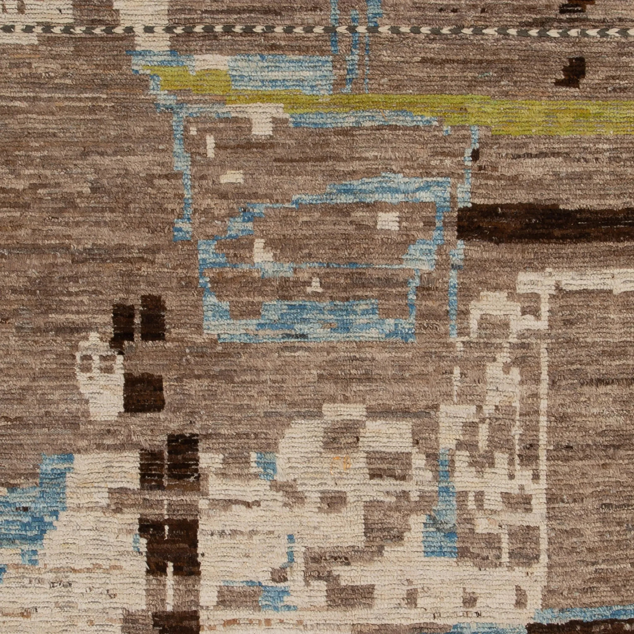 Brown Modern Wool Rug - 10'5'' x 14'3''