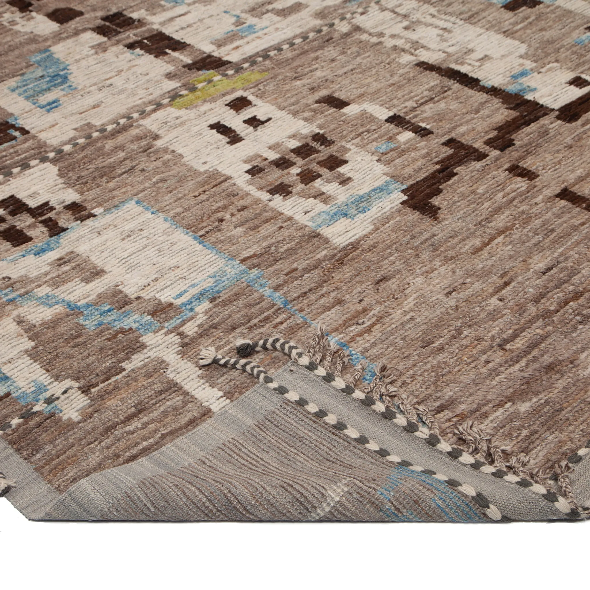 Brown Modern Wool Rug - 10'5'' x 14'3''