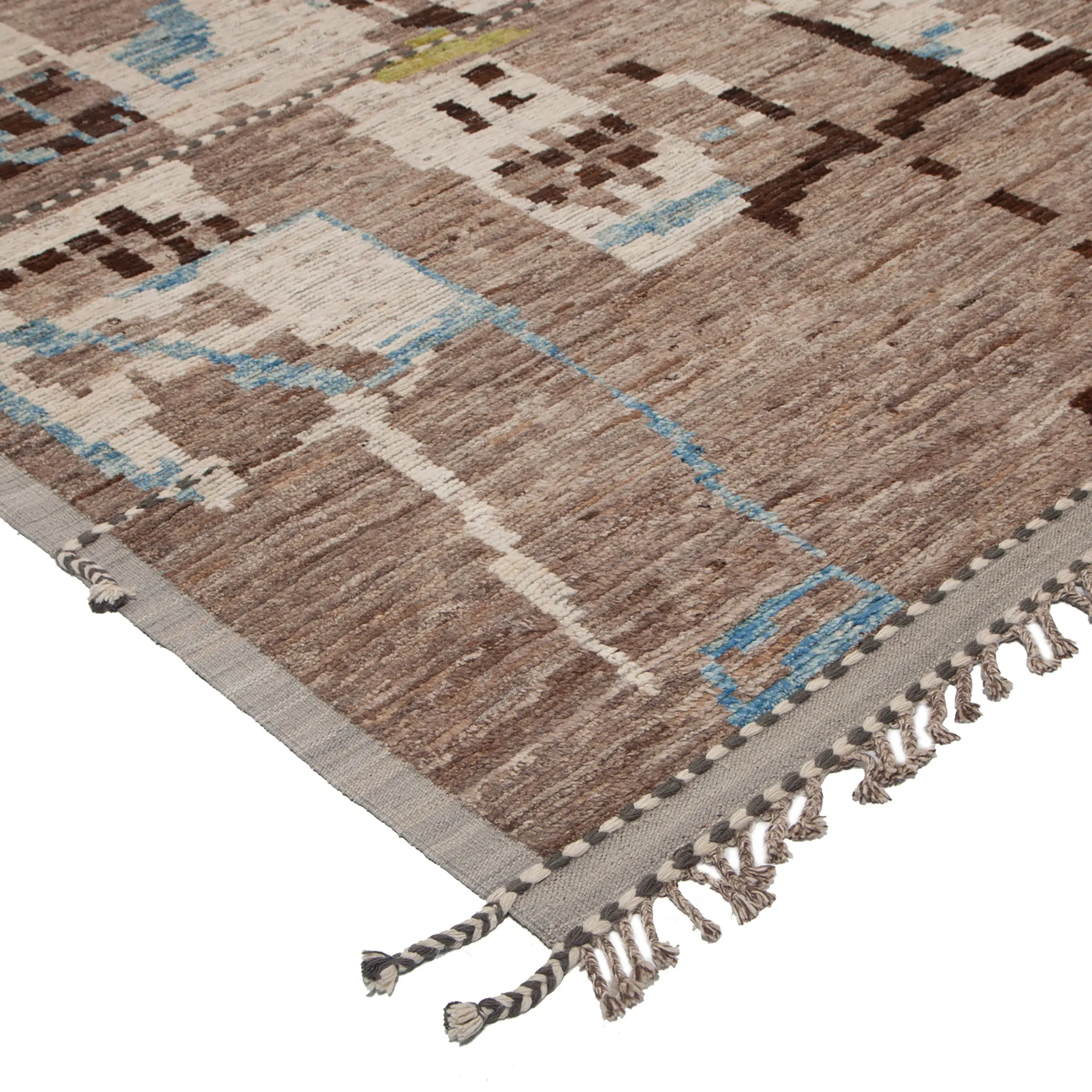 Brown Modern Wool Rug - 10'5'' x 14'3''