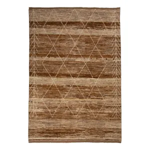 Brown Modern Wool Rug - 13' x 18'10''
