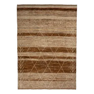 Brown Modern Wool Rug - 13' x 18'9''