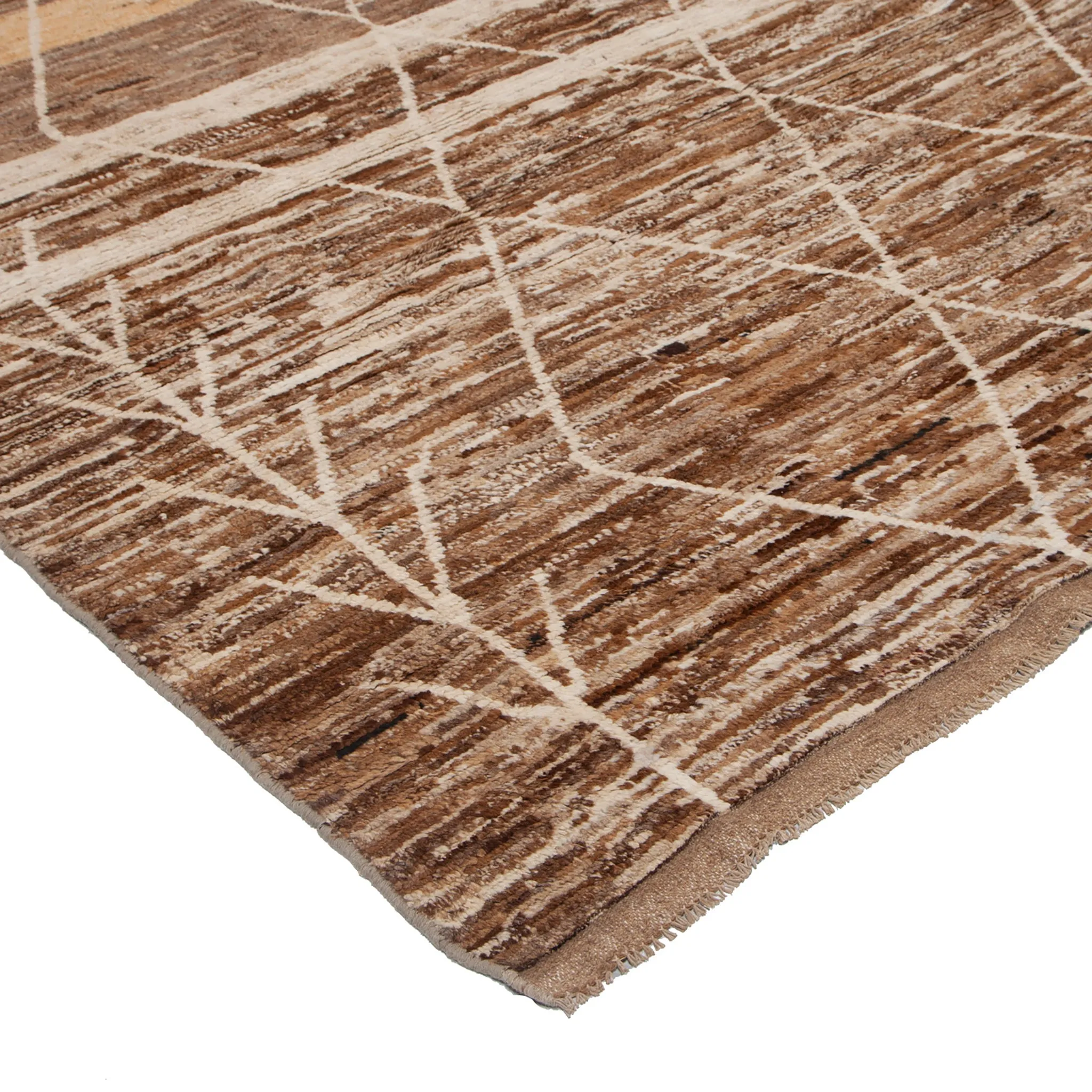 Brown Modern Wool Rug - 8'2'' x 10'11''
