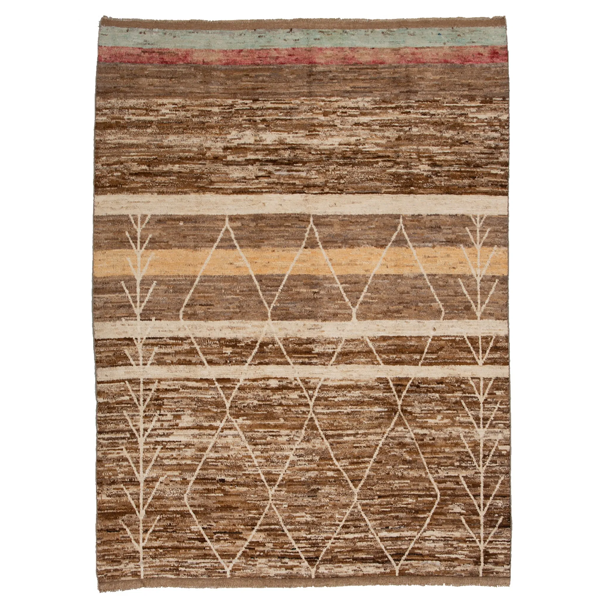 Brown Modern Wool Rug - 8'2'' x 10'11''