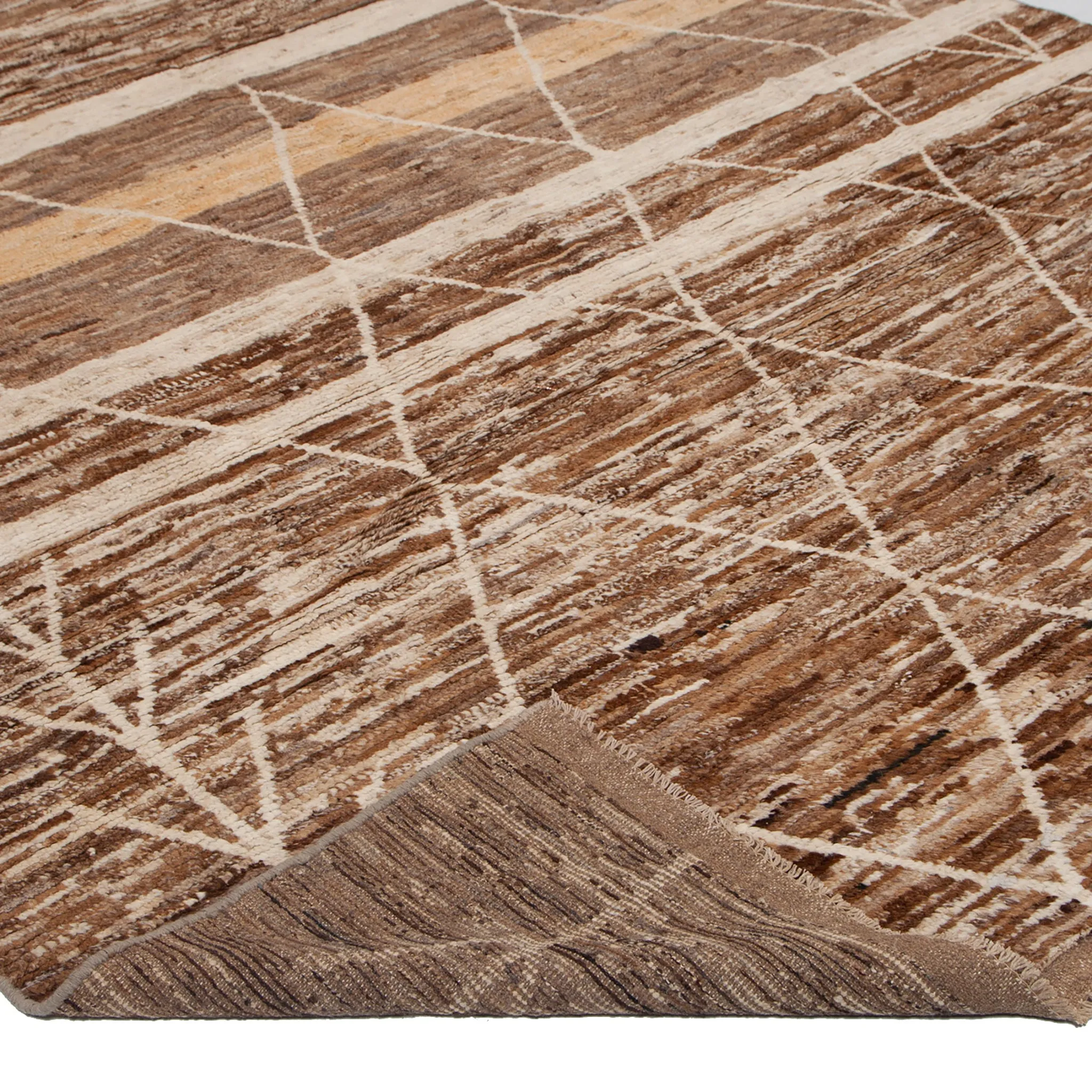 Brown Modern Wool Rug - 8'2'' x 10'11''