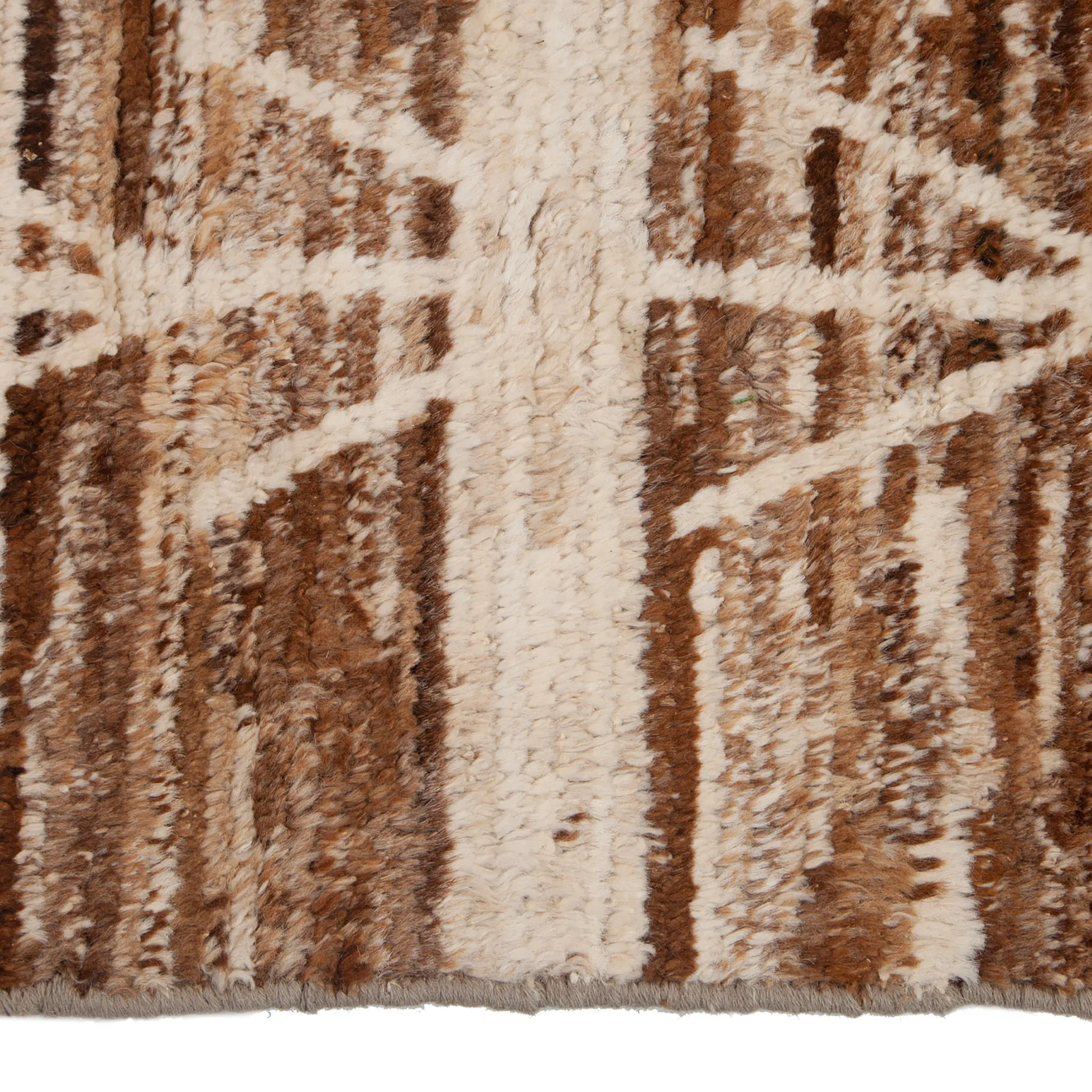 Brown Modern Wool Rug - 8'2'' x 10'11''