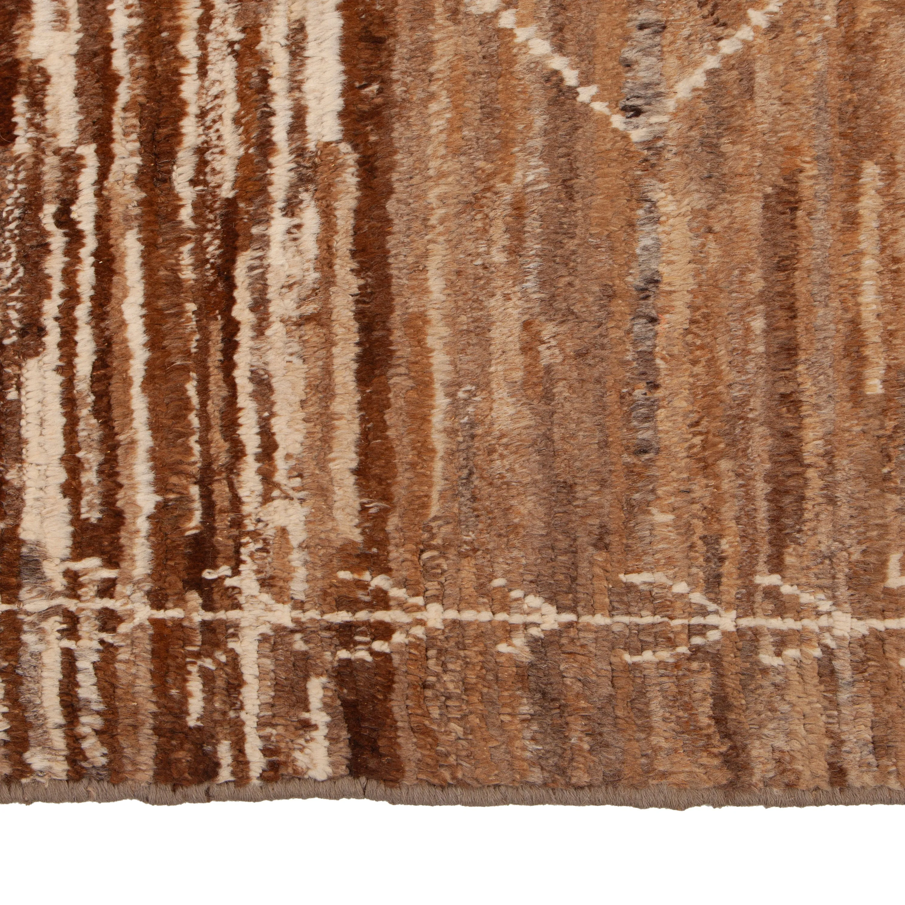 Brown Modern Wool Rug - 8'5'' x 10'9''