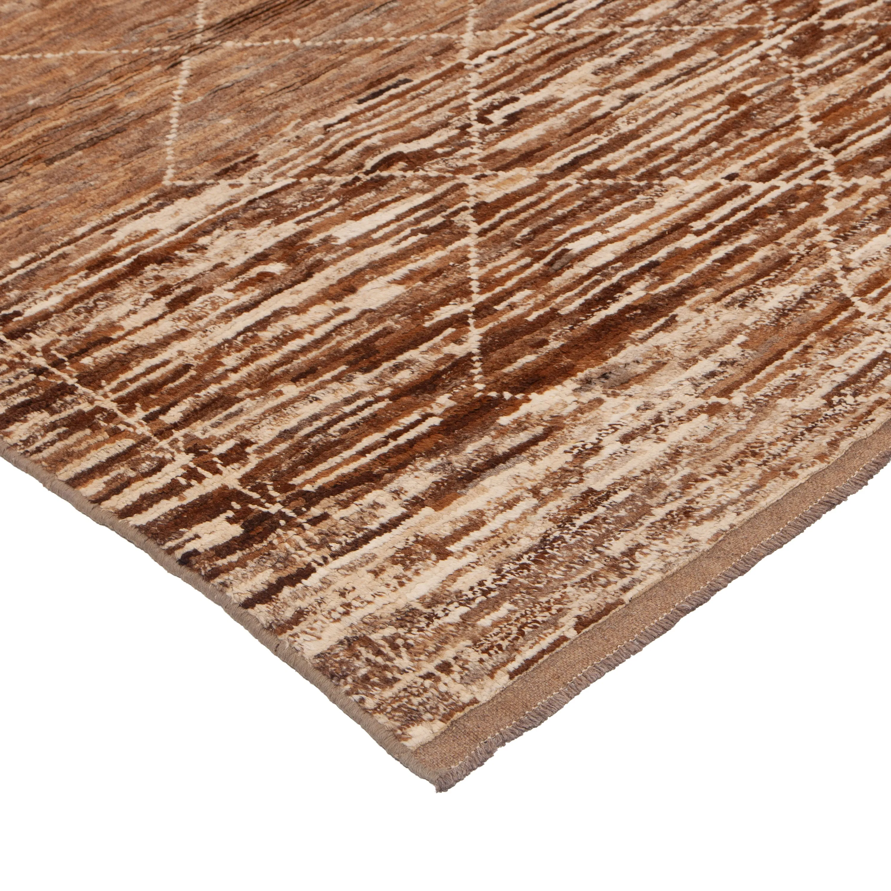 Brown Modern Wool Rug - 8'5'' x 10'9''