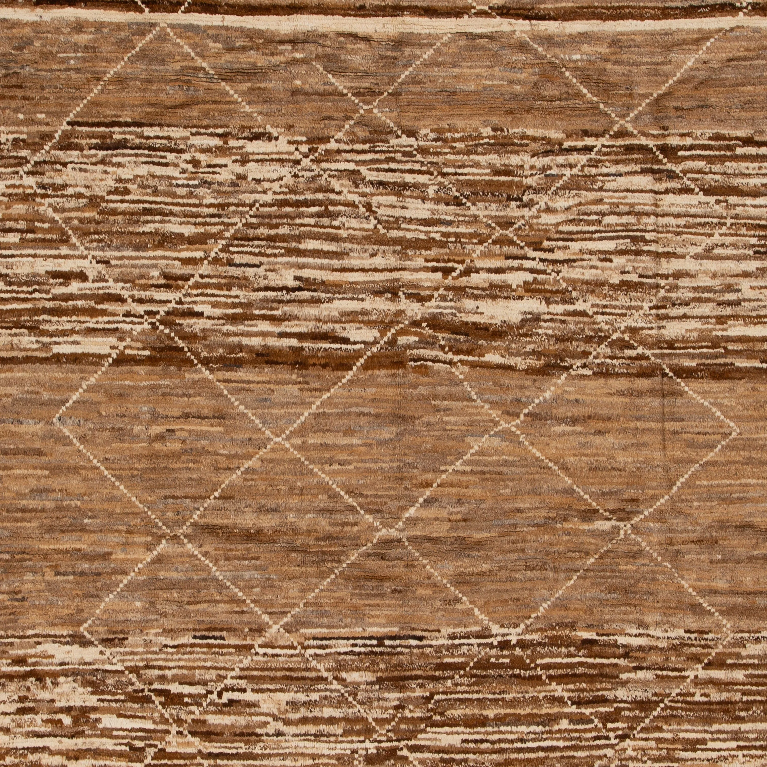 Brown Modern Wool Rug - 8'5'' x 10'9''