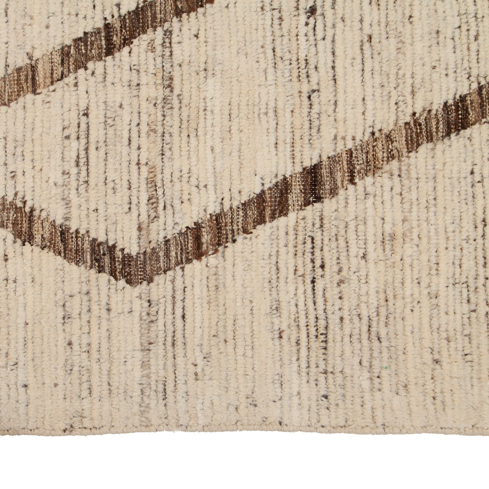 Brown Modern Wool Rug - 9'8'' x 12'11''