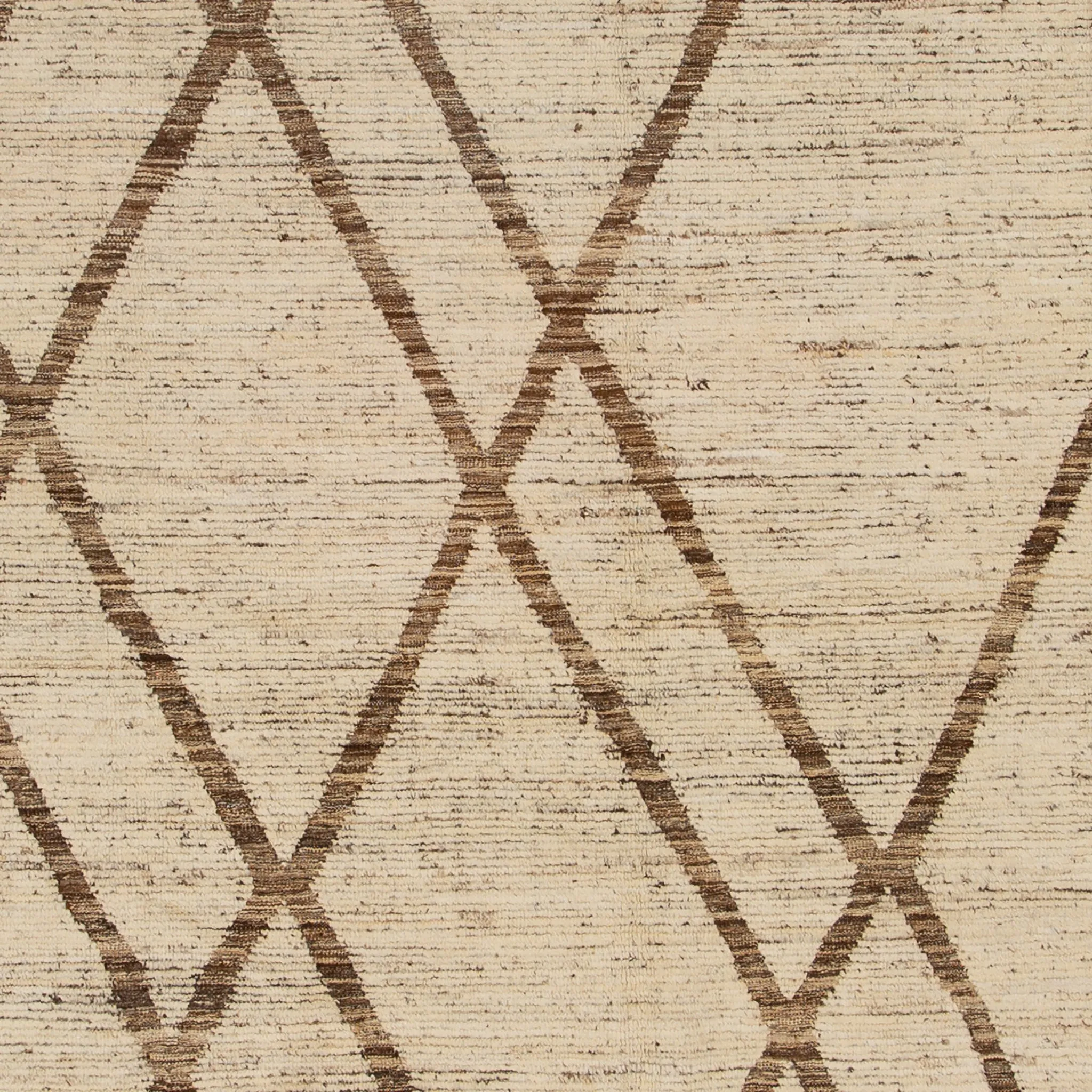 Brown Modern Wool Rug - 9'8'' x 12'11''