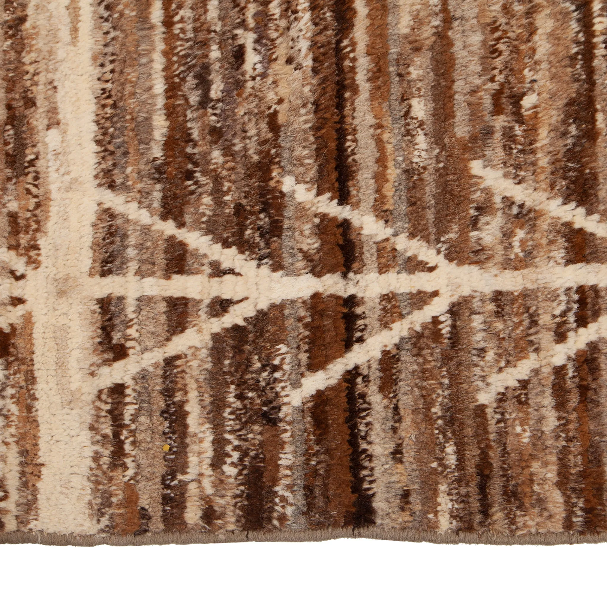 Brown Modern Wool Rug - 9'9'' x 12'5''