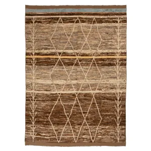 Brown Modern Wool Rug - 9'9'' x 12'5''