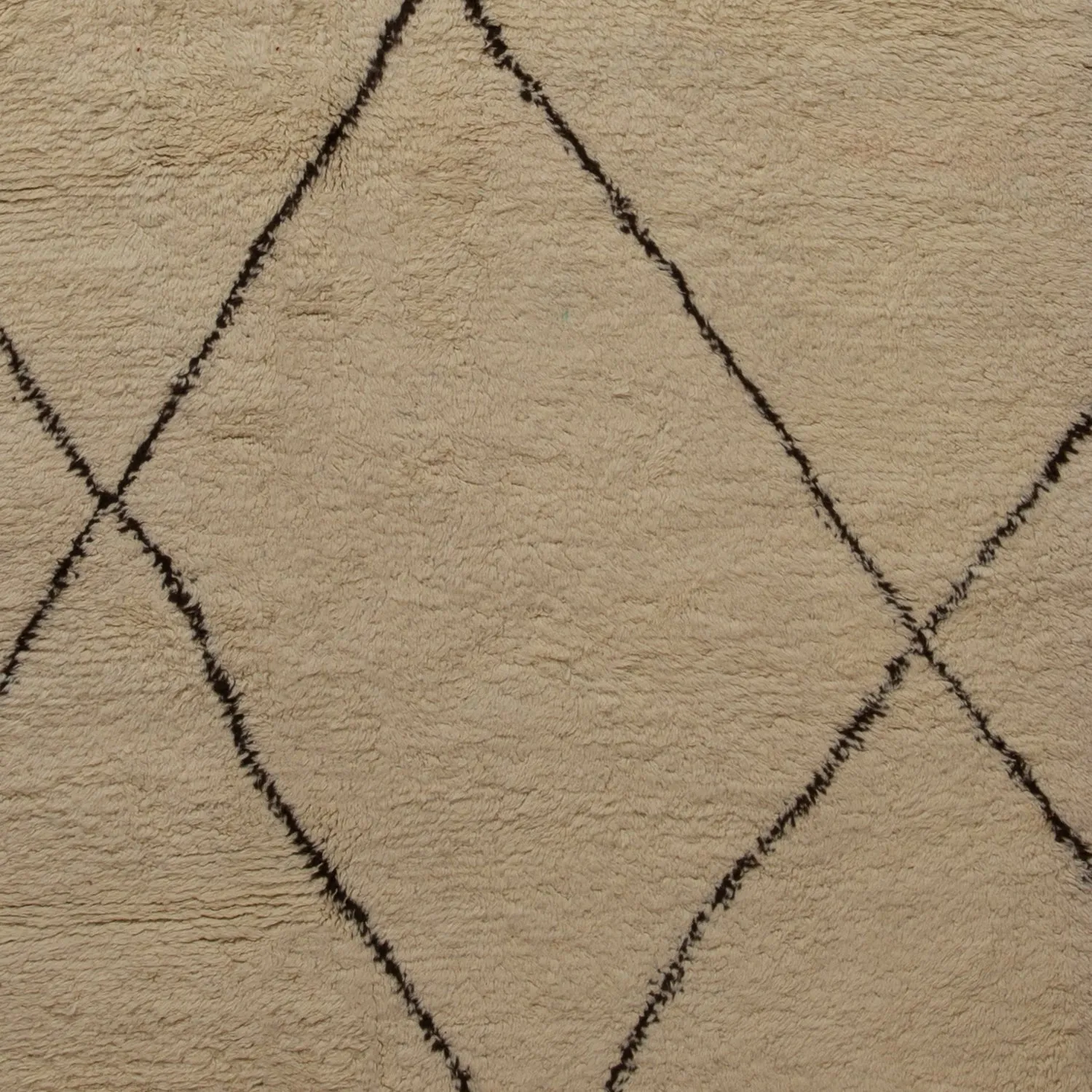 Brown Moroccan Wool Rug - 6' x 12'8