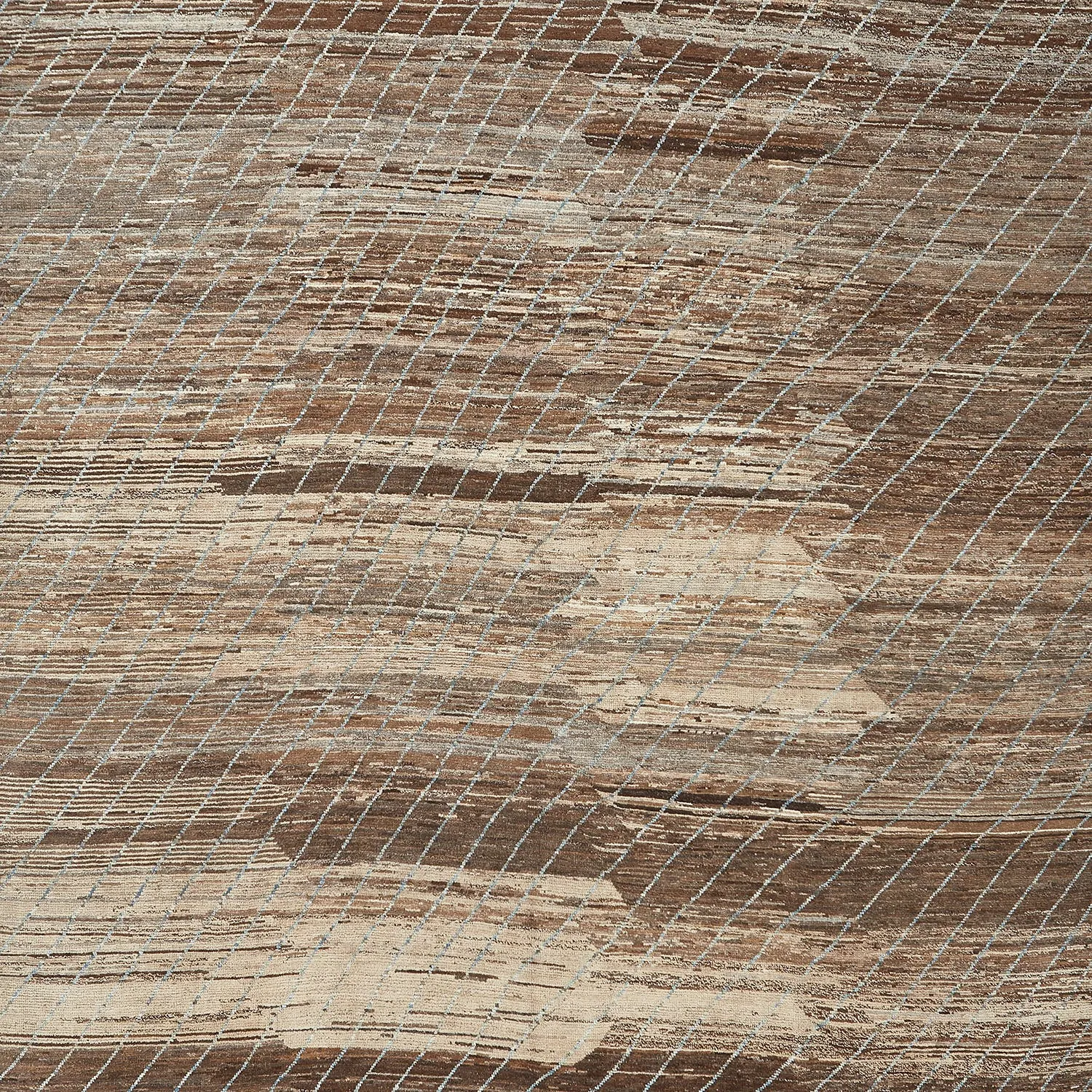 Brown Moroccan Wool Rug - 9' x 11'
