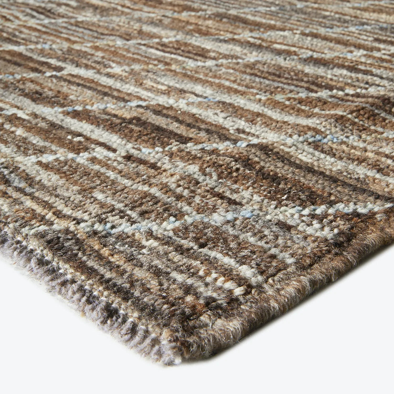 Brown Moroccan Wool Rug - 9' x 11'