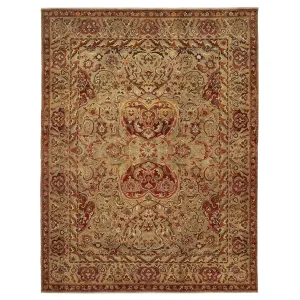 Brown Overdyed Traditional Wool Rug - 9' x 11'11"