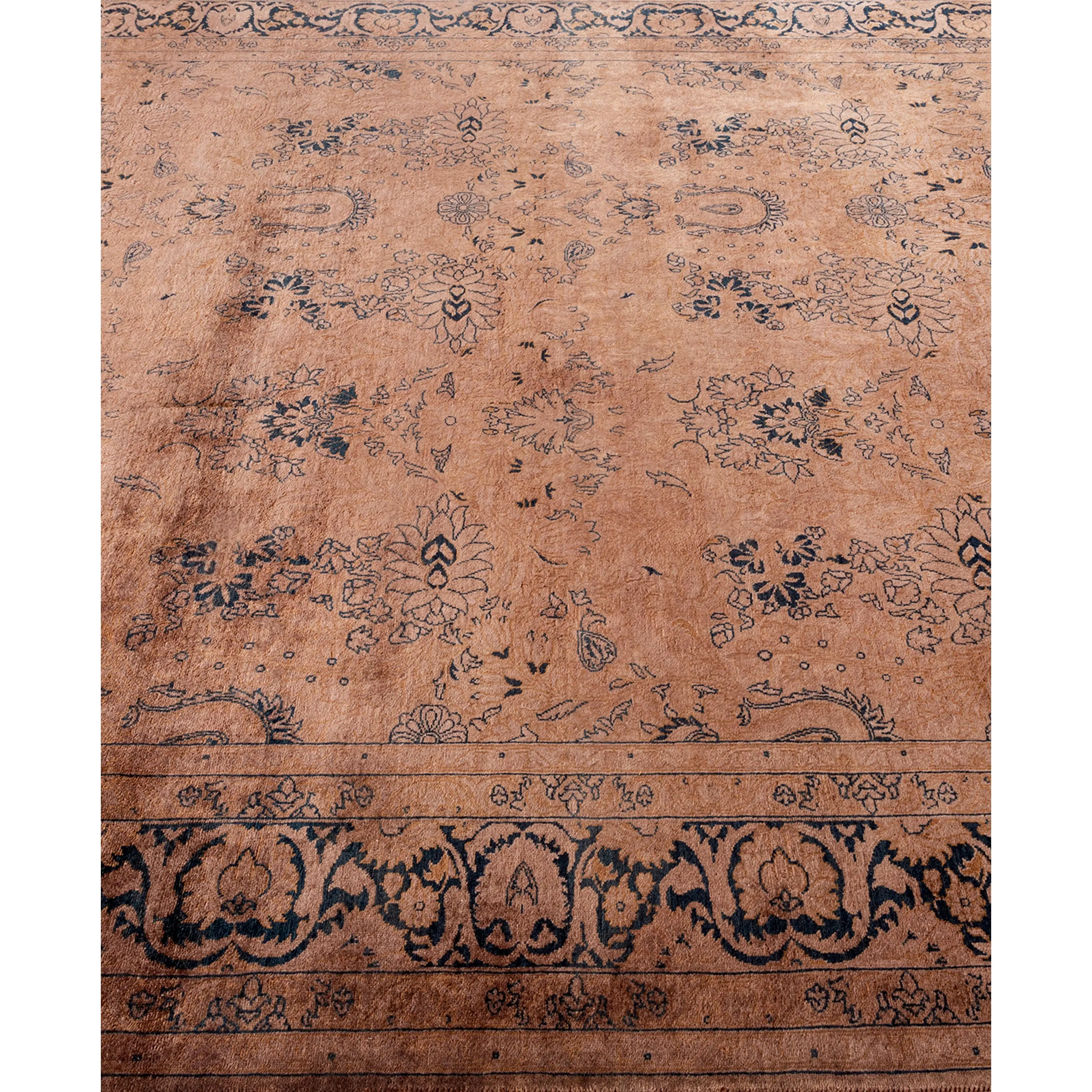 Brown Overdyed Wool Rug - 6'4" x 8'2"