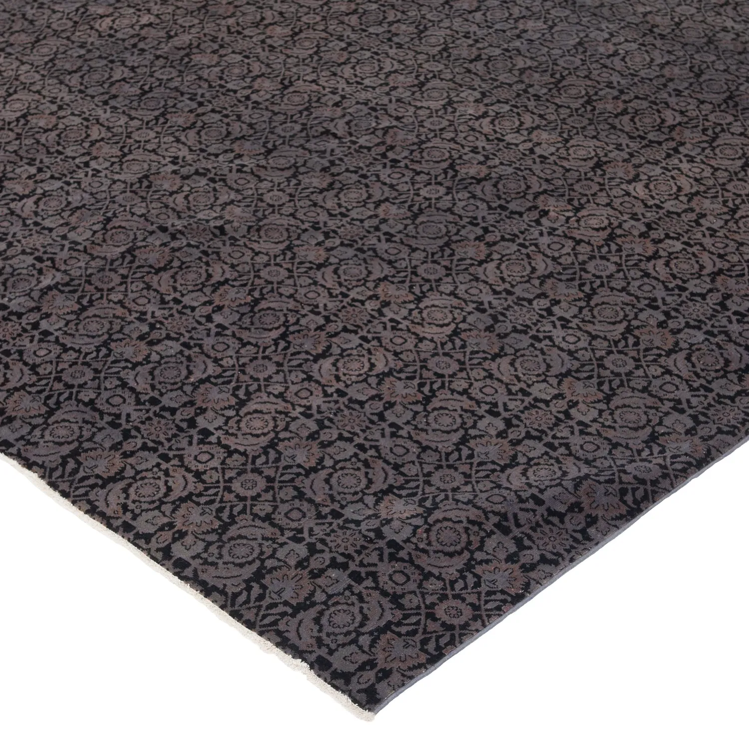 Brown Overdyed Wool Rug - 6'7" x 11'4