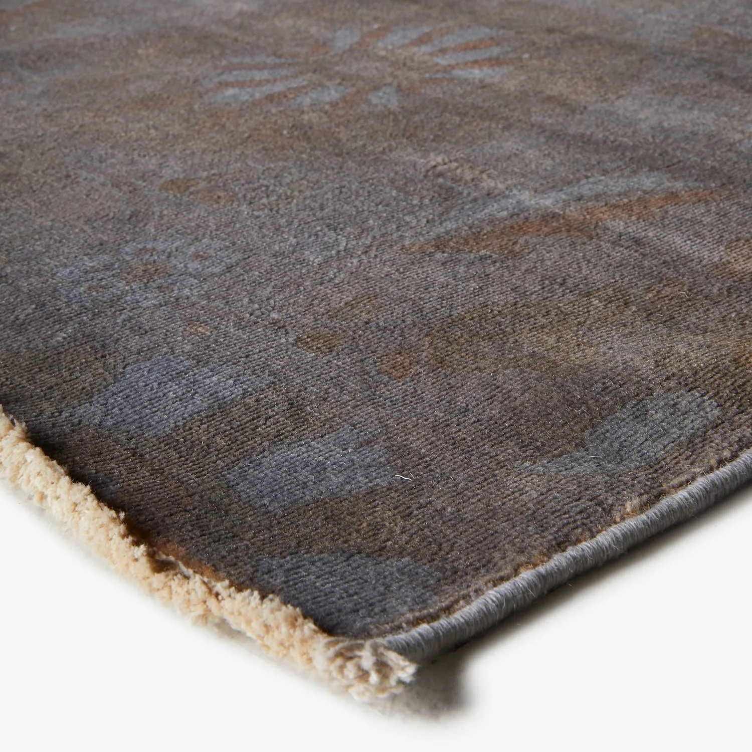 Brown Overdyed Wool Rug - 8'9" x 15'6"