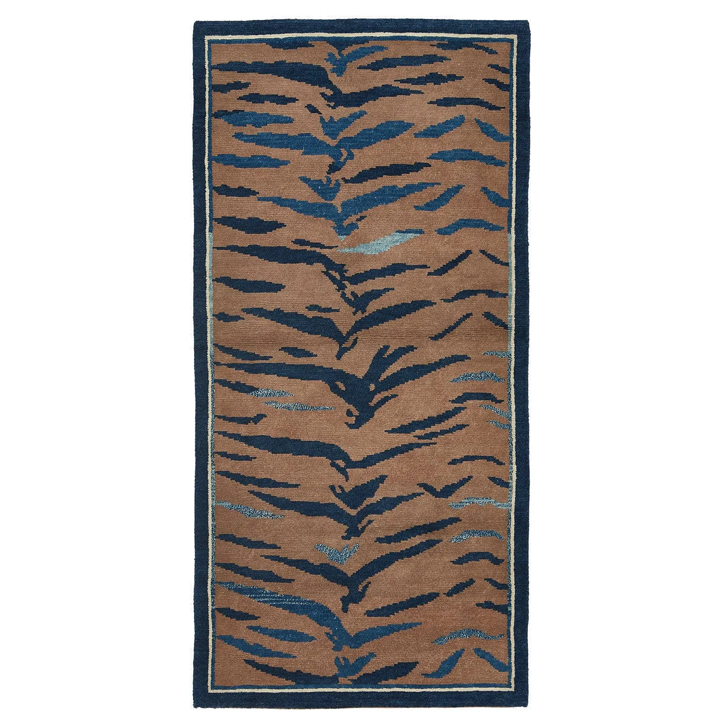 Brown Traditional Tibetan Wool Rug - 2'8" x 5'5"