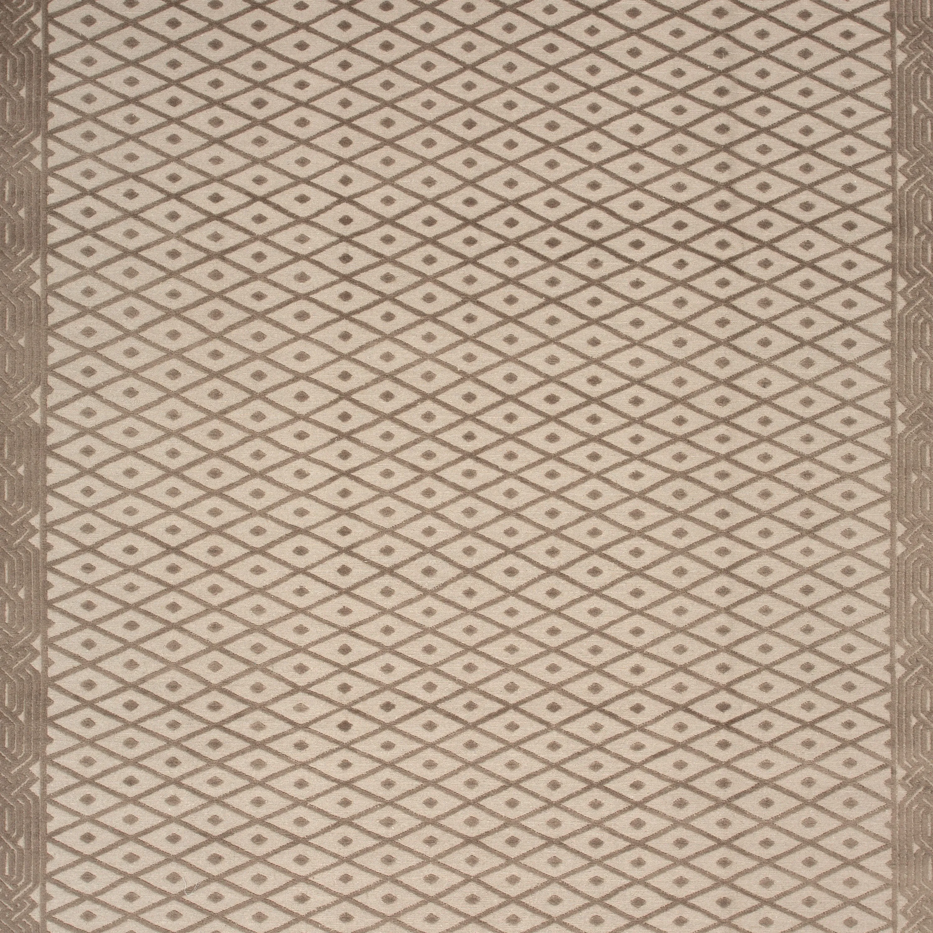 Brown Traditional Tibetan Wool Rug - 9'1" x 12'