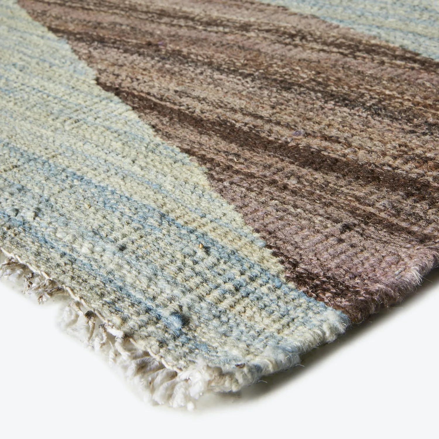 Brown Turkish Flatweave Wool Rug - 9'5" x 12'3"