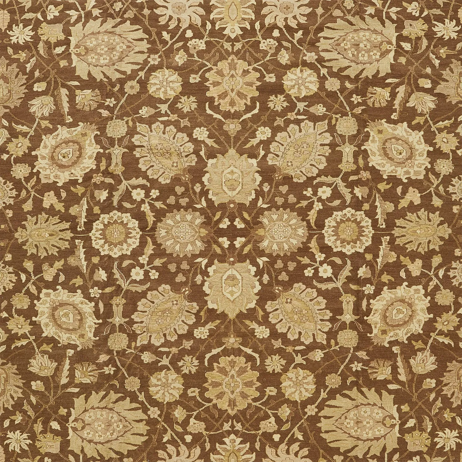 Brown Vintage Traditional Wool Rug - 13'5" x 18'5"