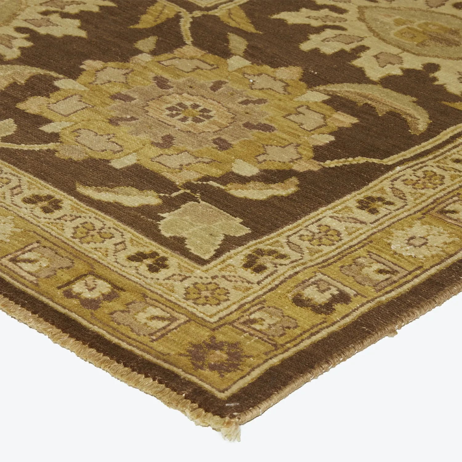 Brown Vintage Traditional Wool Rug - 13'5" x 18'5"