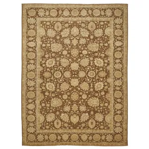 Brown Vintage Traditional Wool Rug - 13'5" x 18'5"