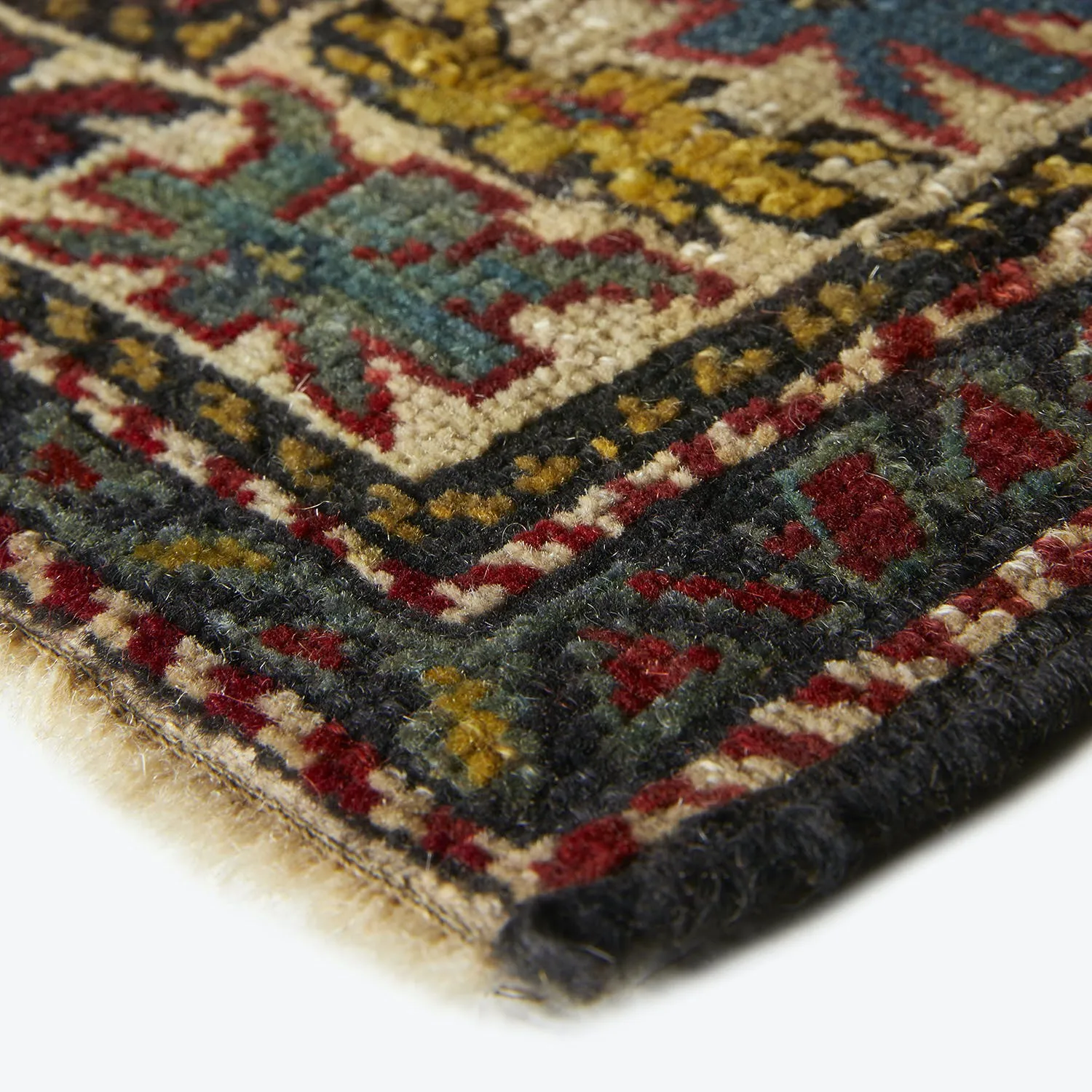 Brown Vintage Traditional Wool Rug - 3'2" x 4'8"