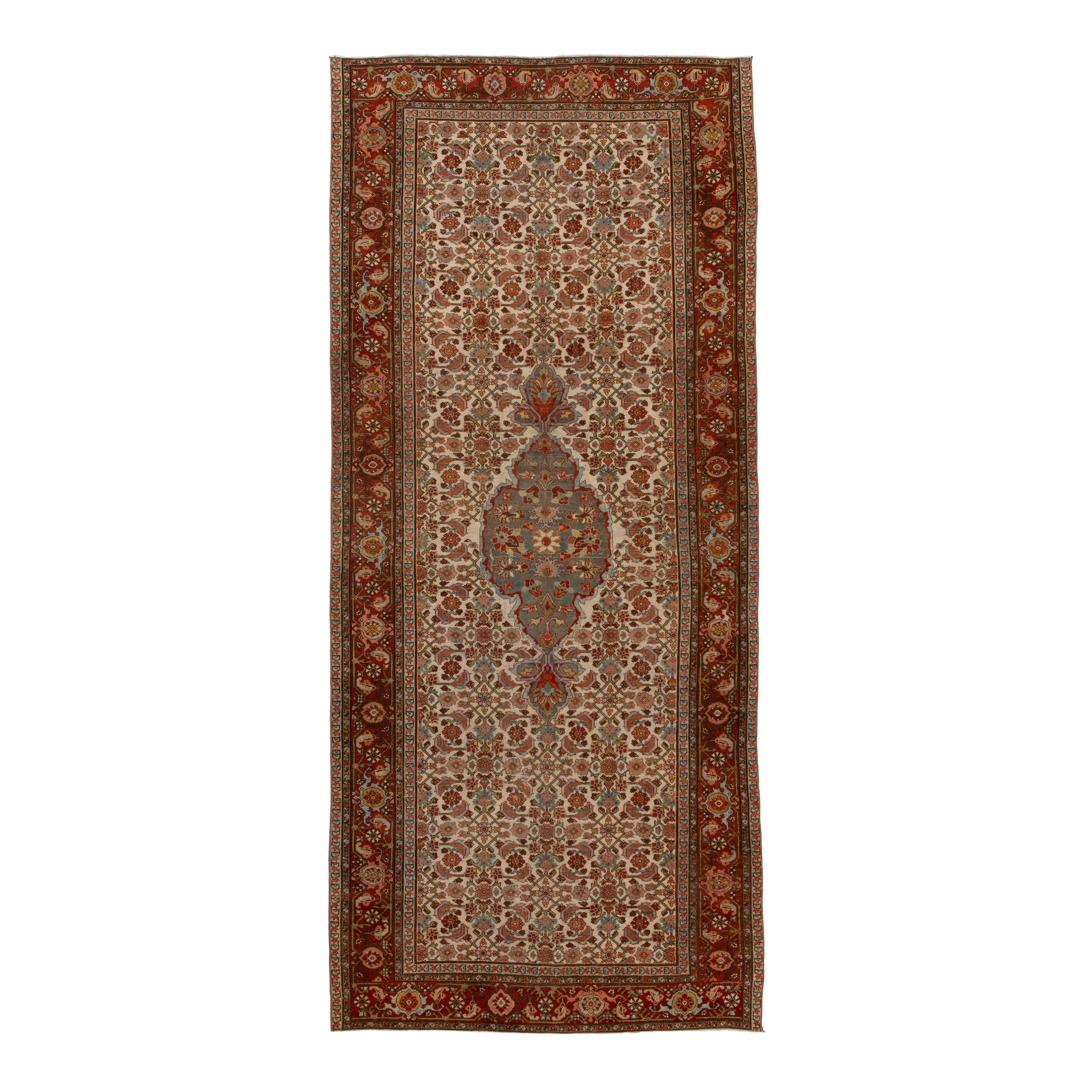 Brown Vintage Traditional Wool Rug - 5'5" x 12'