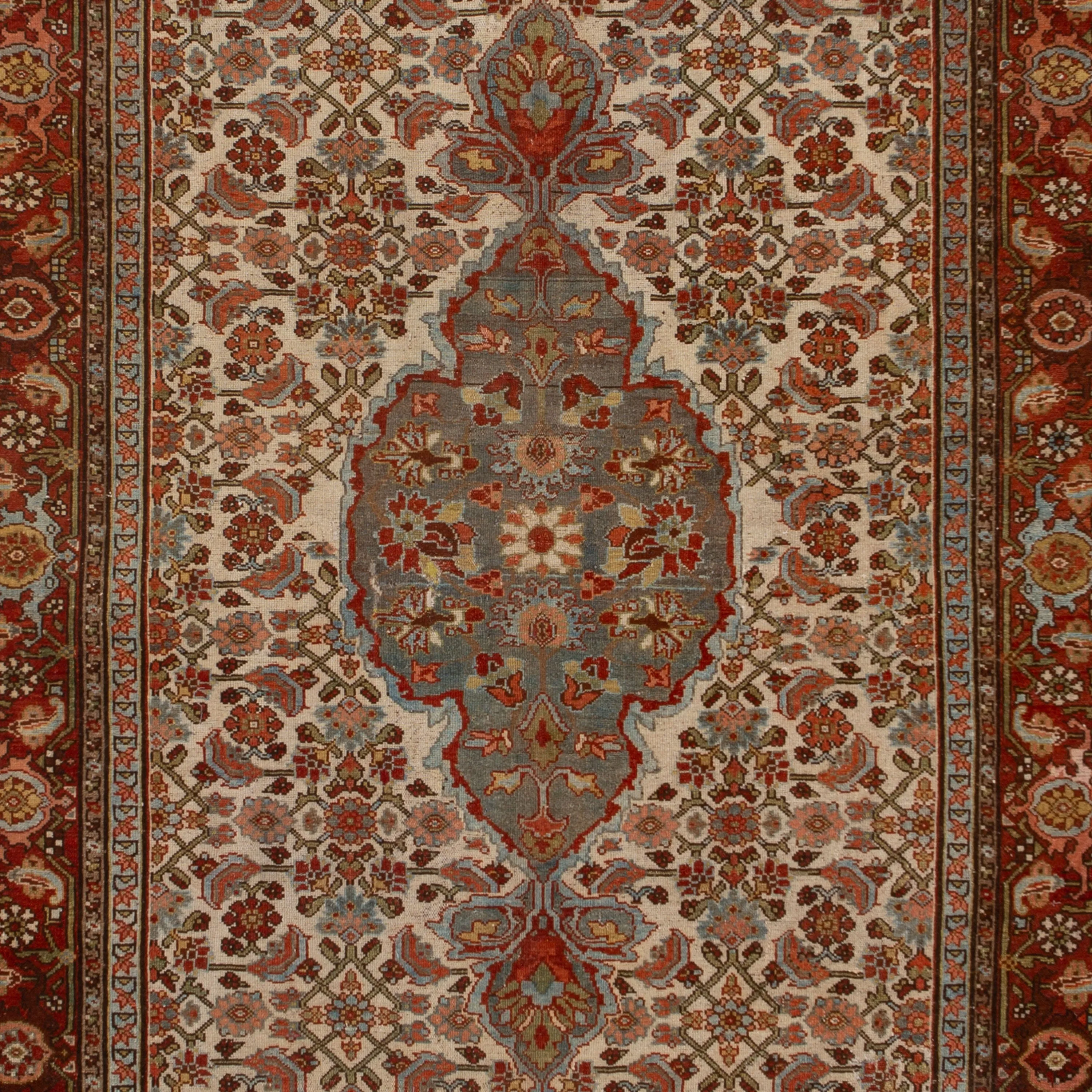 Brown Vintage Traditional Wool Rug - 5'5" x 12'