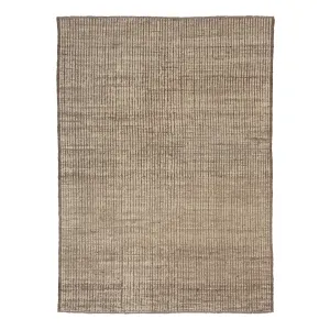 Brown Zameen Modern Wool Rug - 6'11" x 9'6"