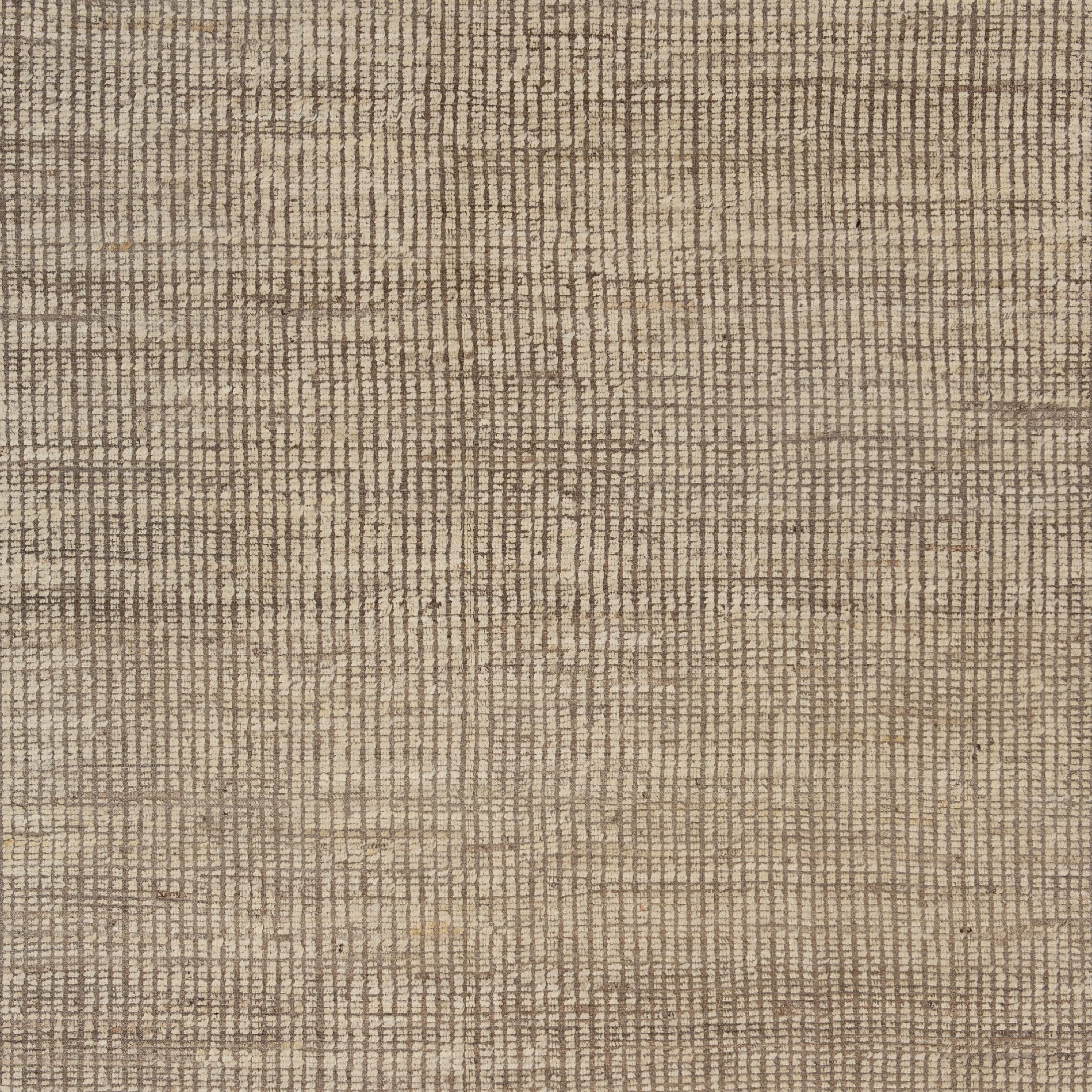 Brown Zameen Modern Wool Rug - 6'11" x 9'6"