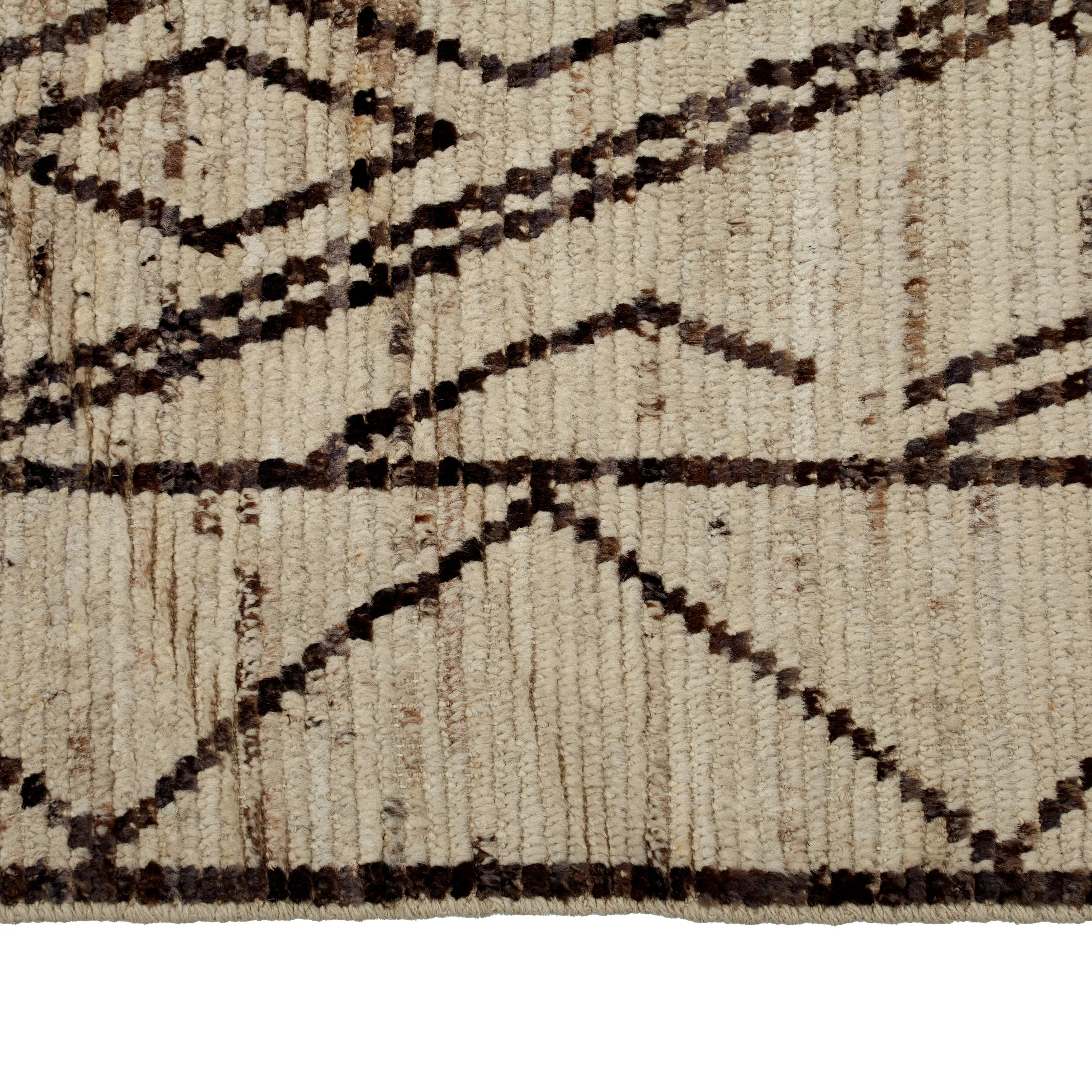Brown Zameen Transitional Wool Rug - 10'4" x 13'7"