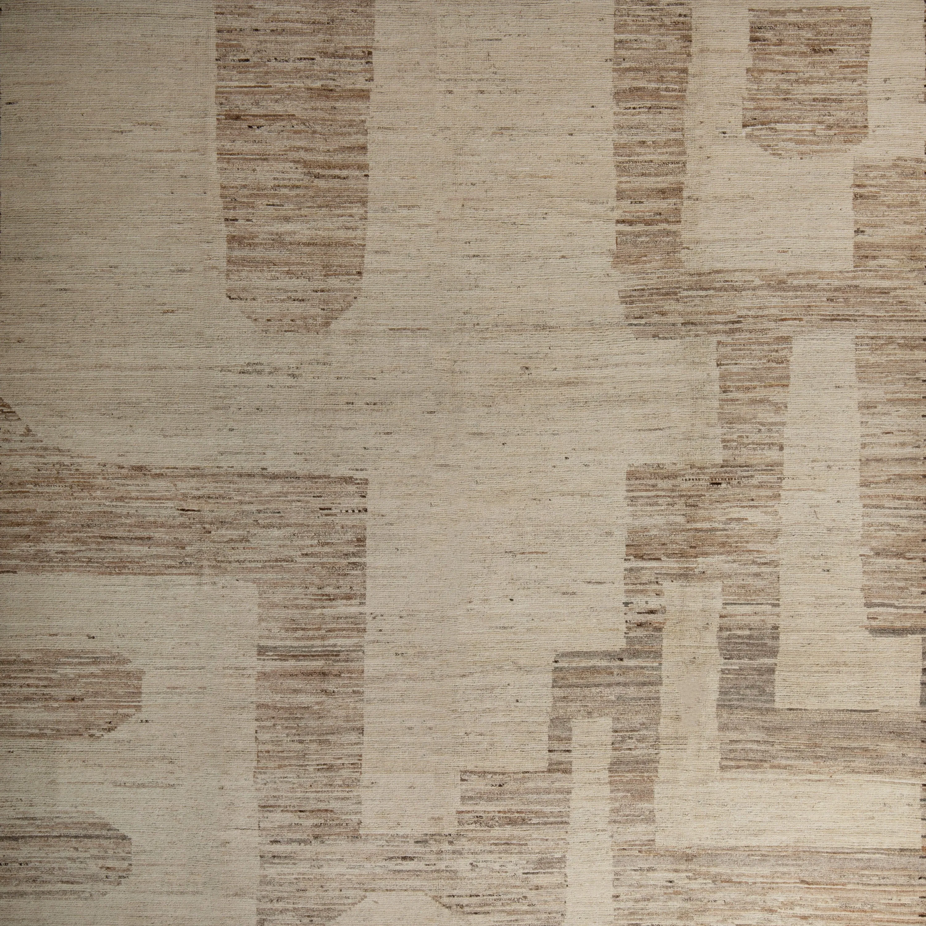 Brown Zameen Transitional Wool Rug - 9'1" x 12'11"