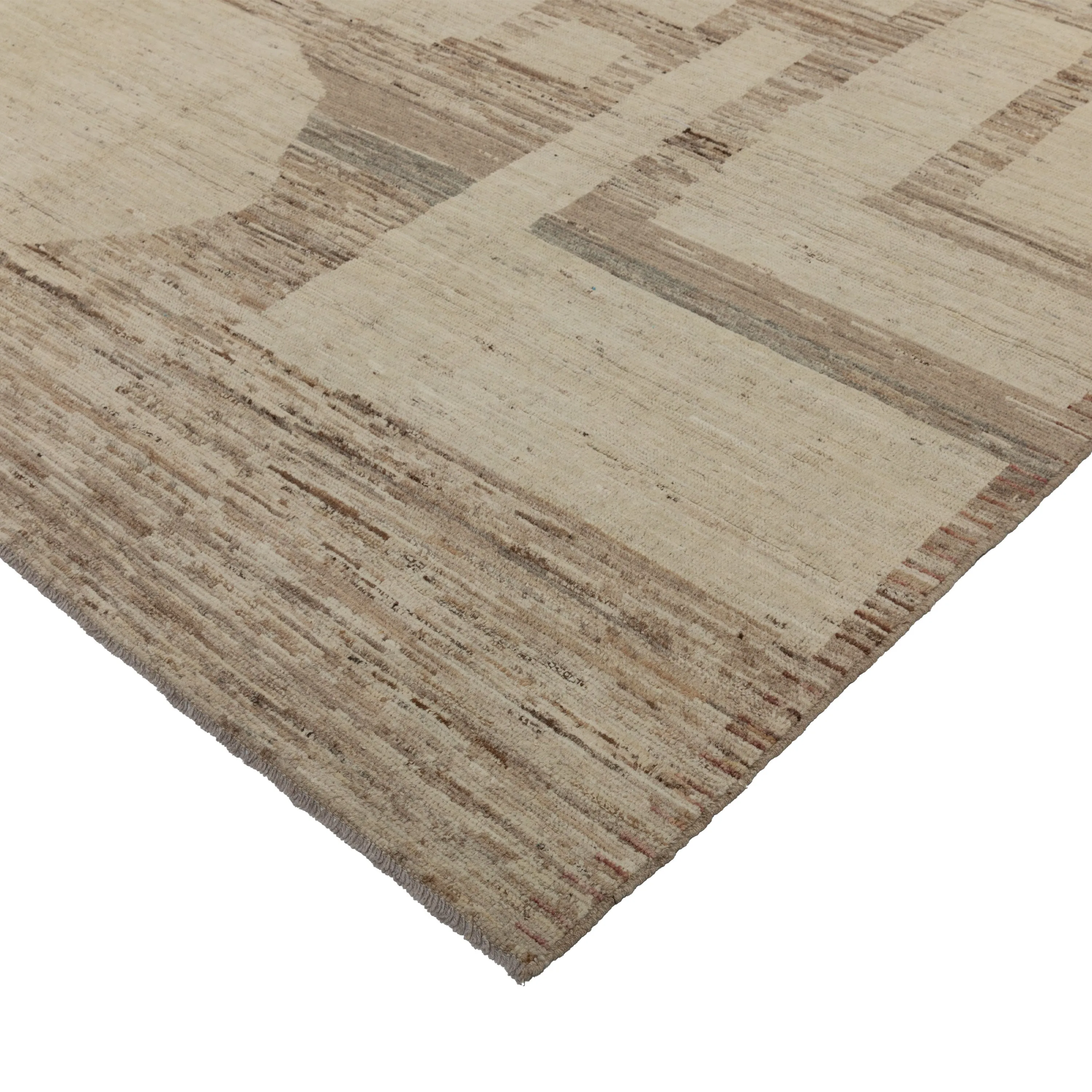 Brown Zameen Transitional Wool Rug - 9'5" x 12'3"