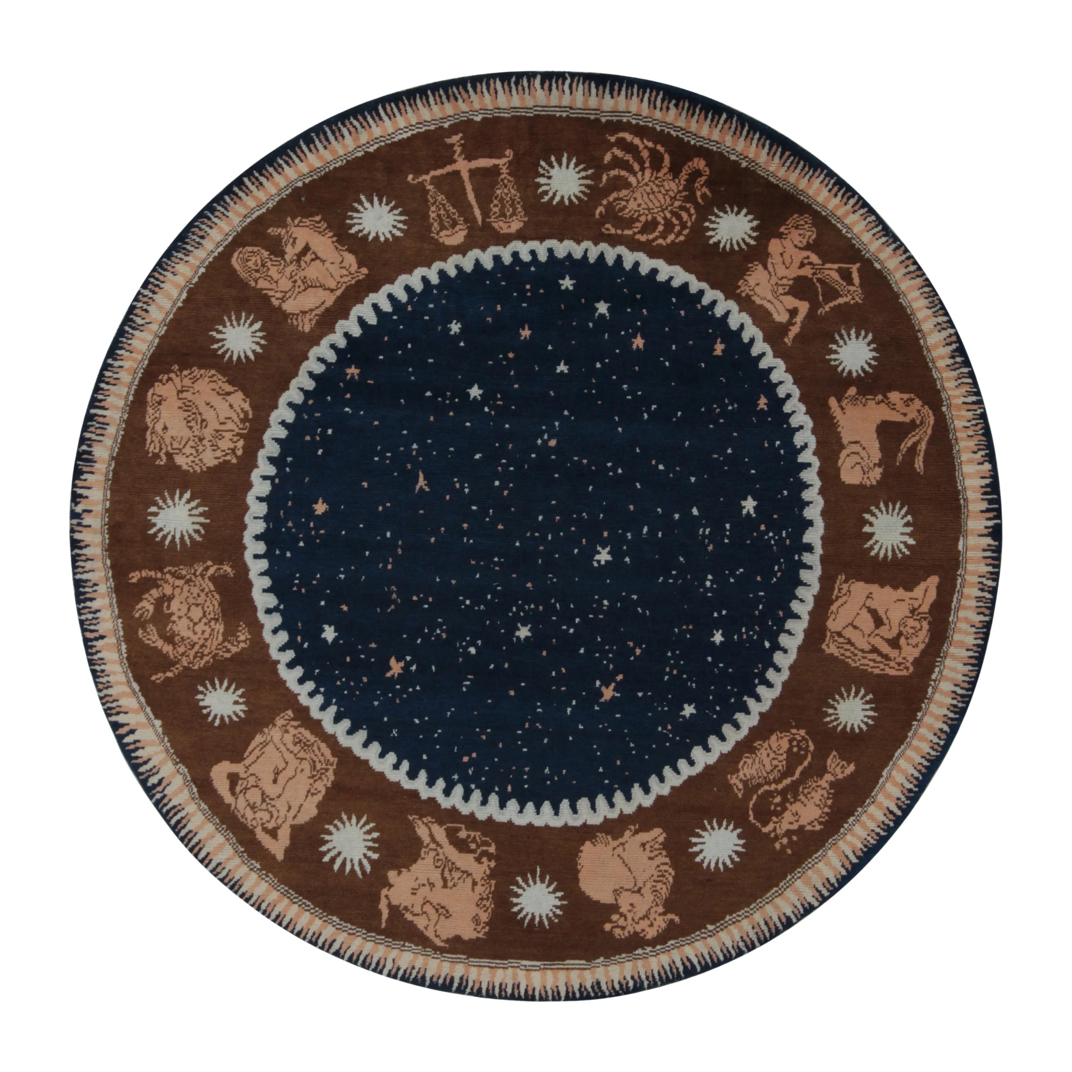Celestial Vintage Wool Rug - 8'11" Round