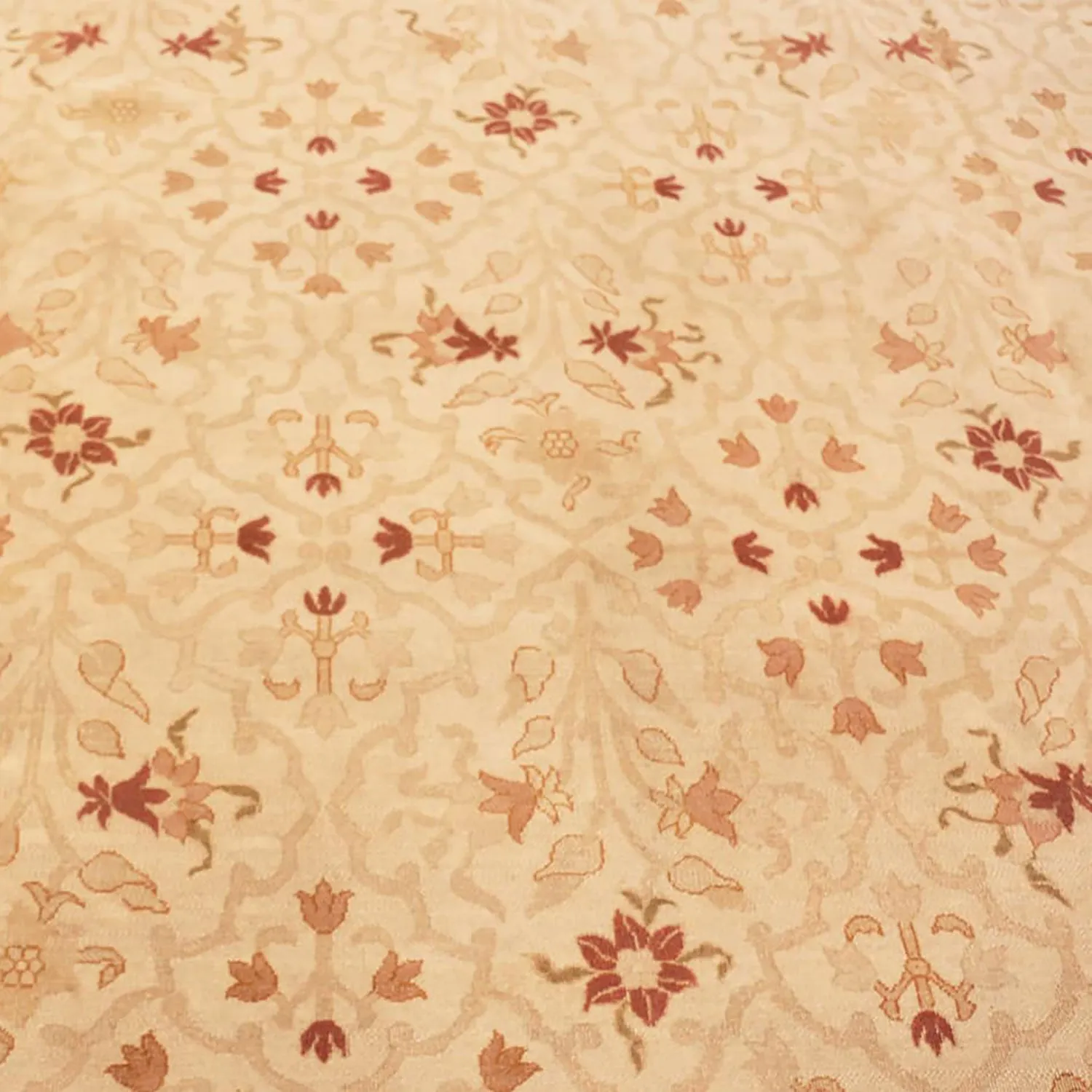 Cream Antique Indian Rug - 13'7" x 17'0"