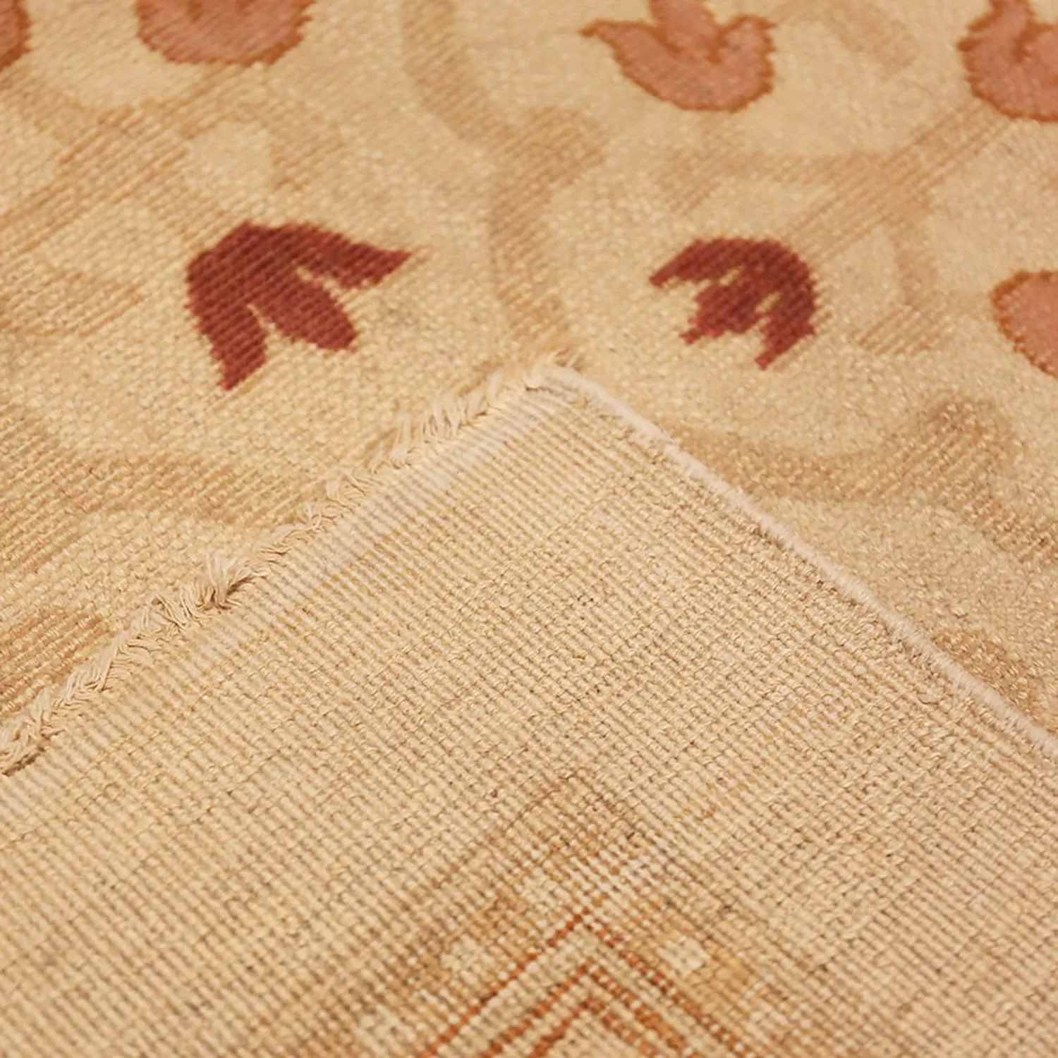 Cream Antique Indian Rug - 13'7" x 17'0"