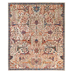 Cream Traditional Serapi Wool Rug - 8'1" x 9'8"