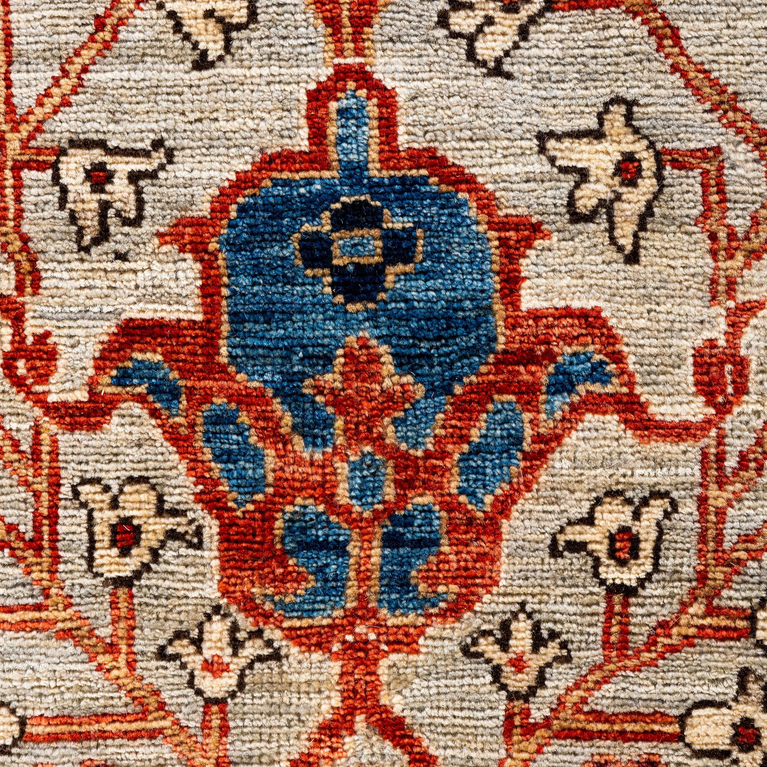 Cream Traditional Serapi Wool Rug - 8'1" x 9'8"