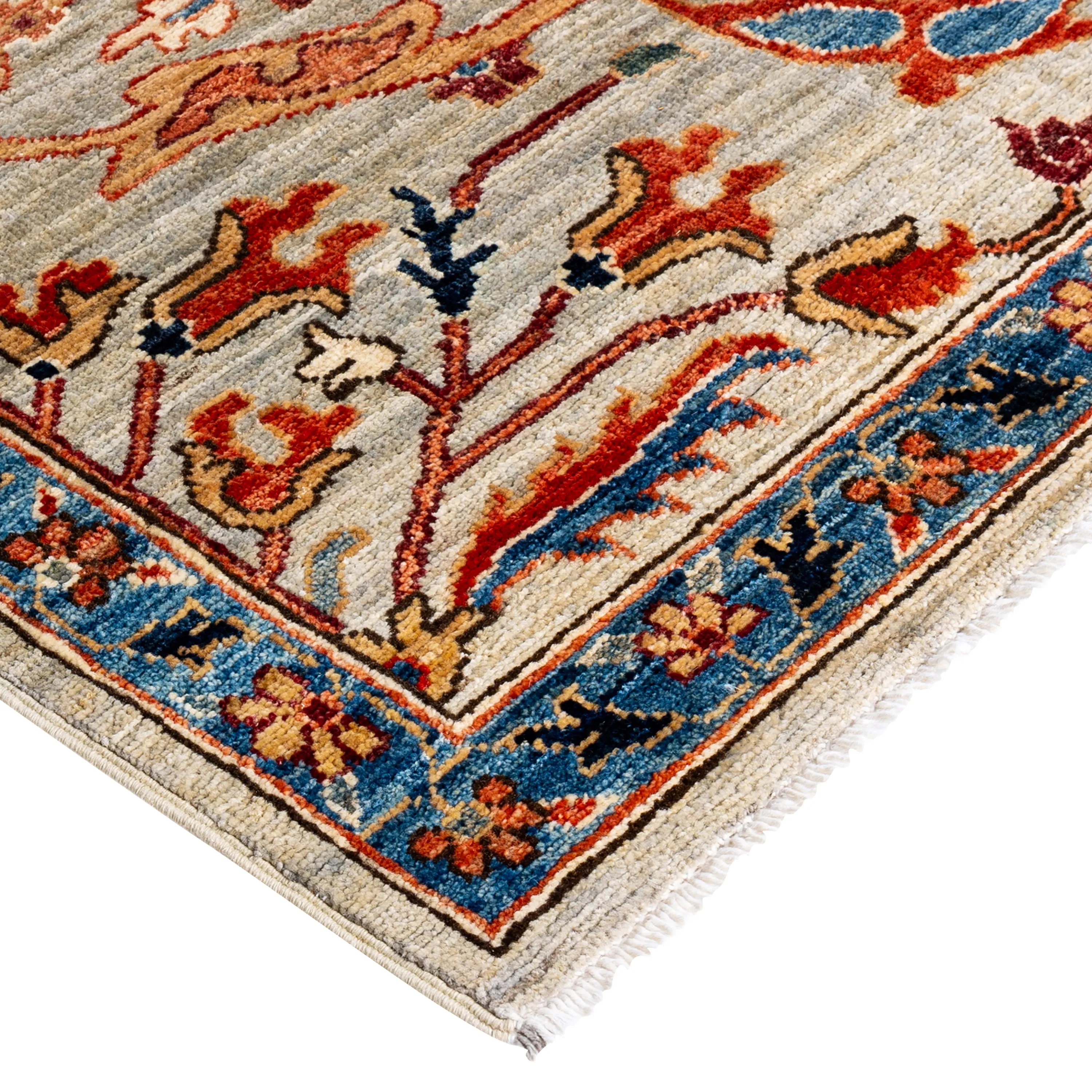Cream Traditional Serapi Wool Rug - 8'1" x 9'8"