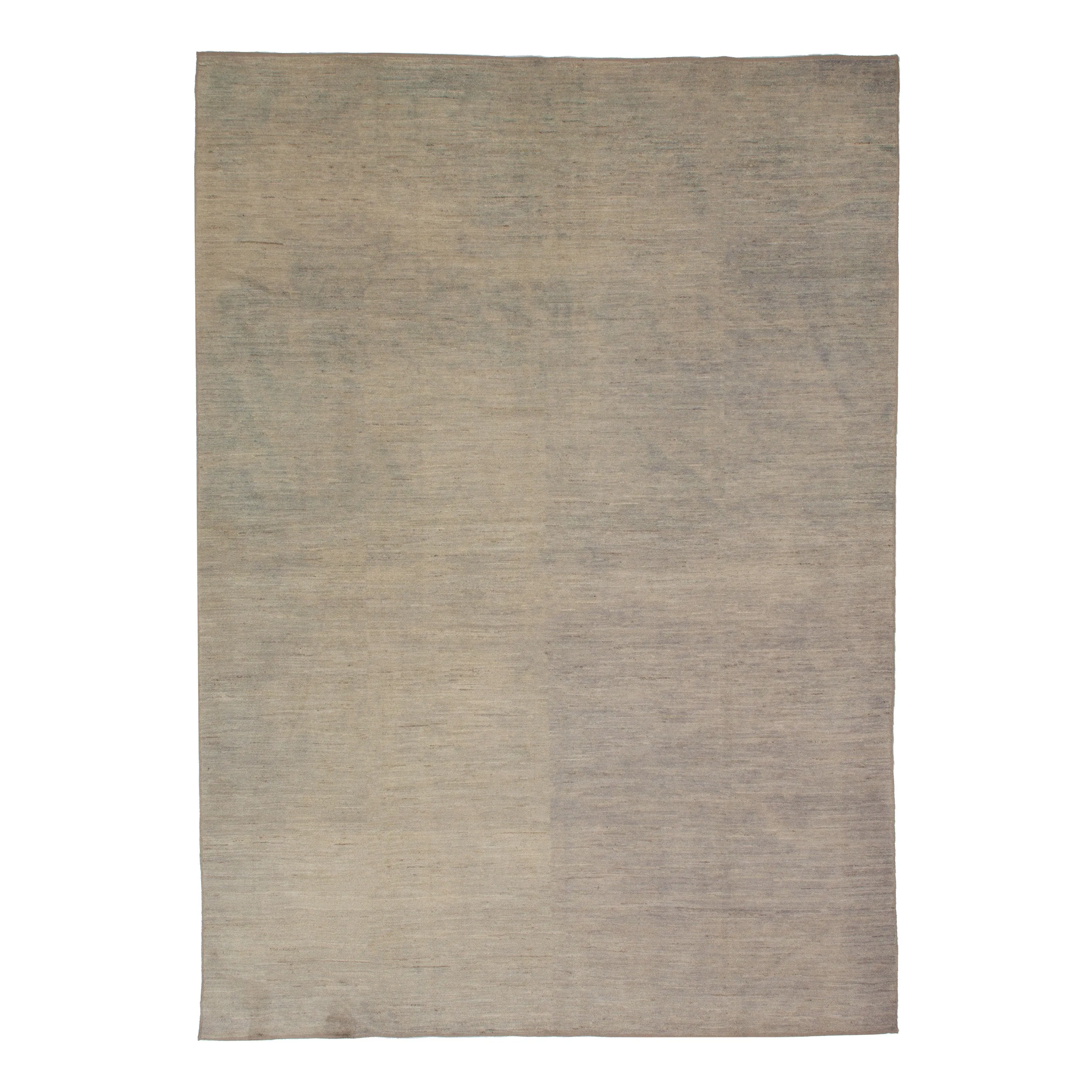 Cream Zameen Transitional Wool Rug - 9'9" x 14'2"