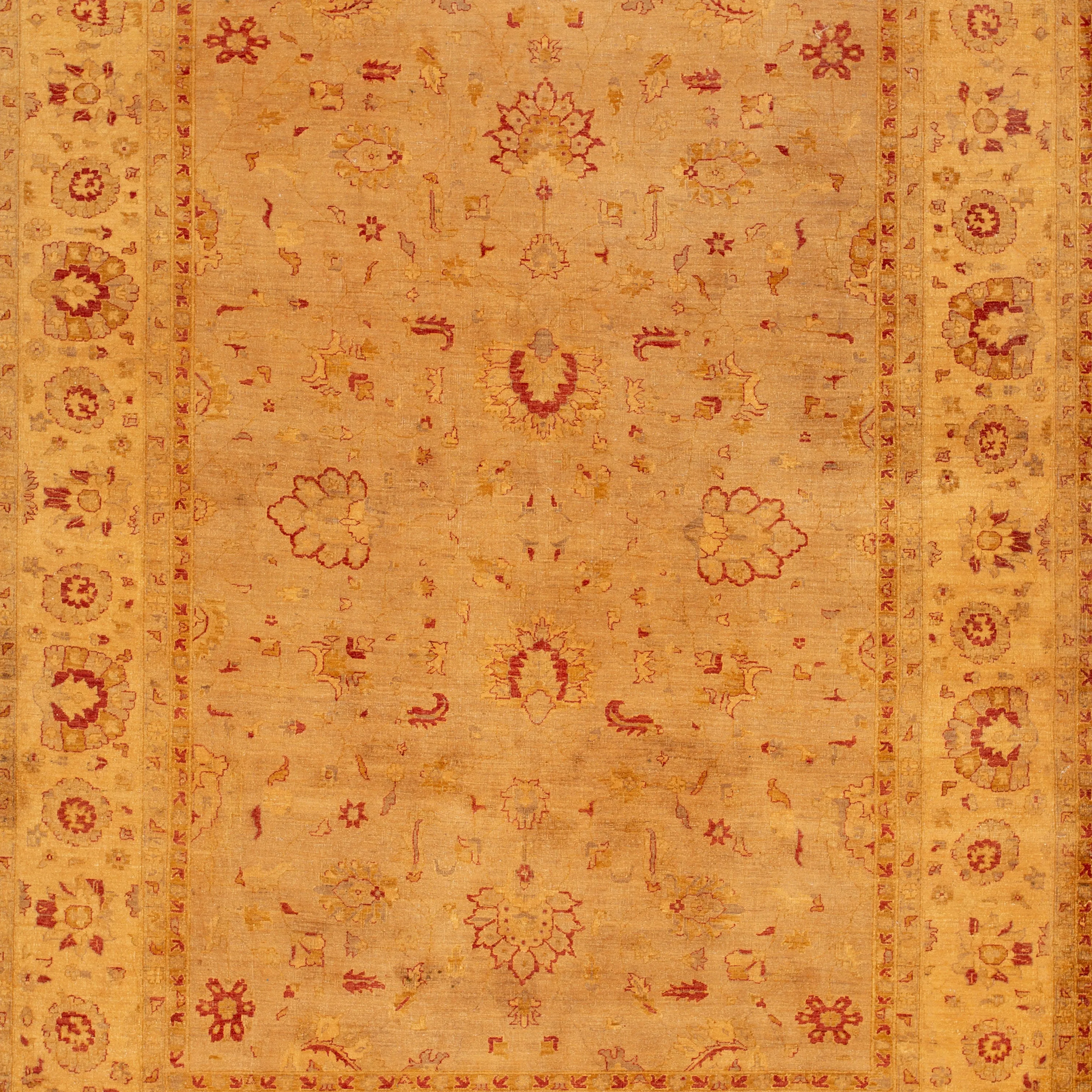 Gold Traditional Wool Rug - 8'10" x 11'6"
